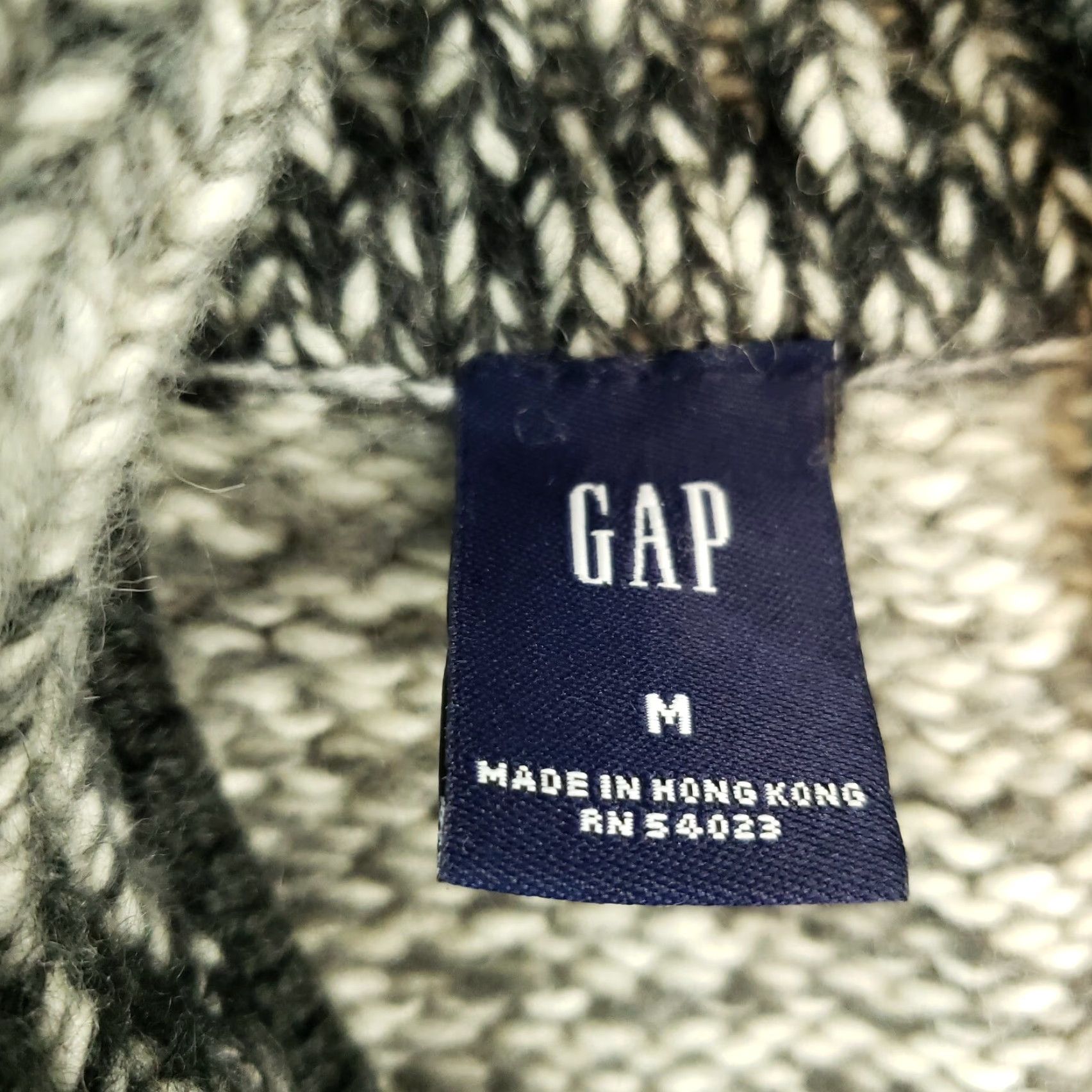 Gap VINTAGE Gap Sweater Womens Medium Gray 1/4 Zip Pullover Long Sleeve Mock Neck Size M / US 6-8 / IT 42-44 - 5 Thumbnail