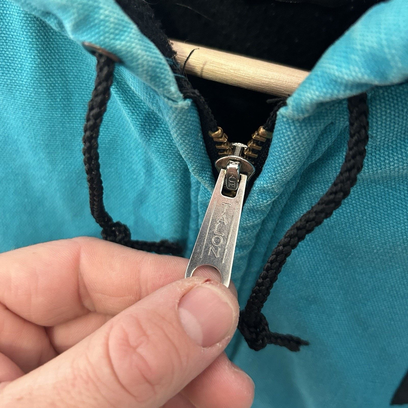 Vintage Vintage Polar King By Key Hooded Canvas Jacket “Turquoise” Size US M / EU 48-50 / 2 - 9 Thumbnail