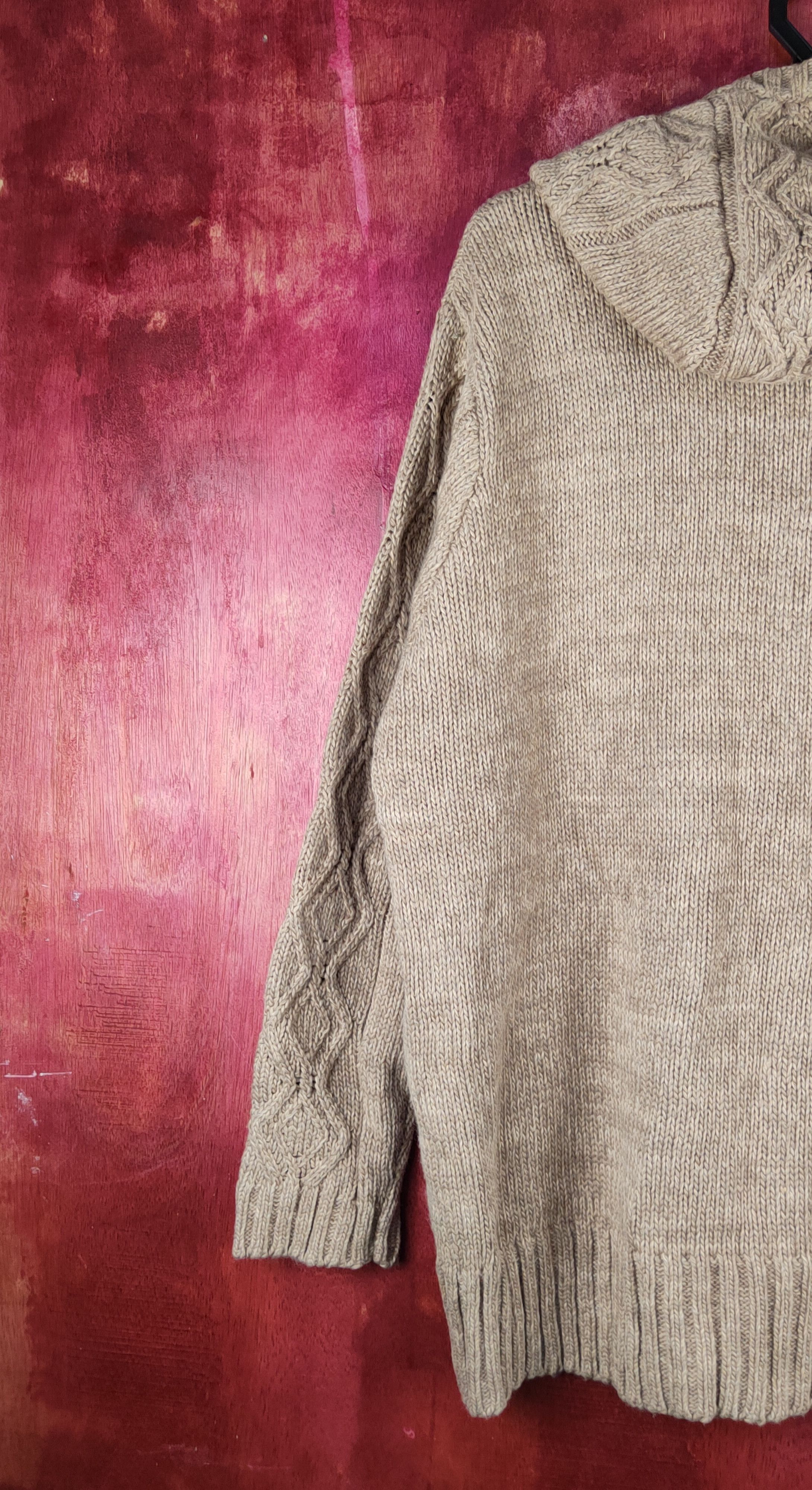 Japanese Brand Smile Land Beige Hoodie Knitwear cardigan Sweaters #S1577 Size US XL / EU 56 / 4 - 9 Thumbnail
