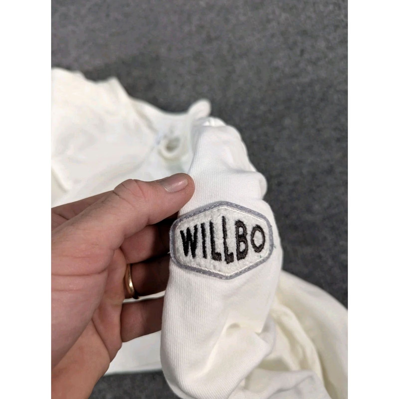 Vintage WillBO Men’s 1/4 Zip Sweatshirt Jacket White Size Large Size US L / EU 52-54 / 3 - 2 Thumbnail