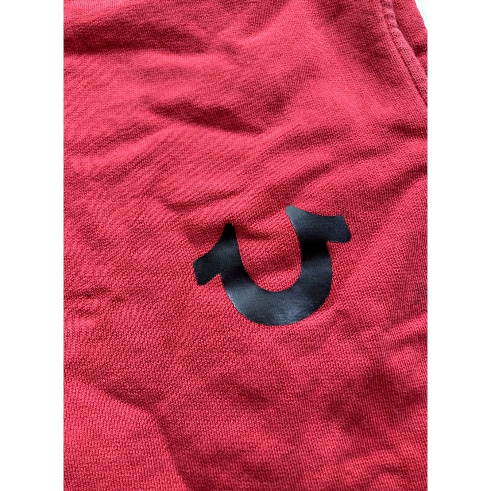 True Religion True Religion Sweat Shorts Mens Regular Size M Red Cotton Logo Active Drawstring Relaxed Fit Size US 31 - 4 Thumbnail