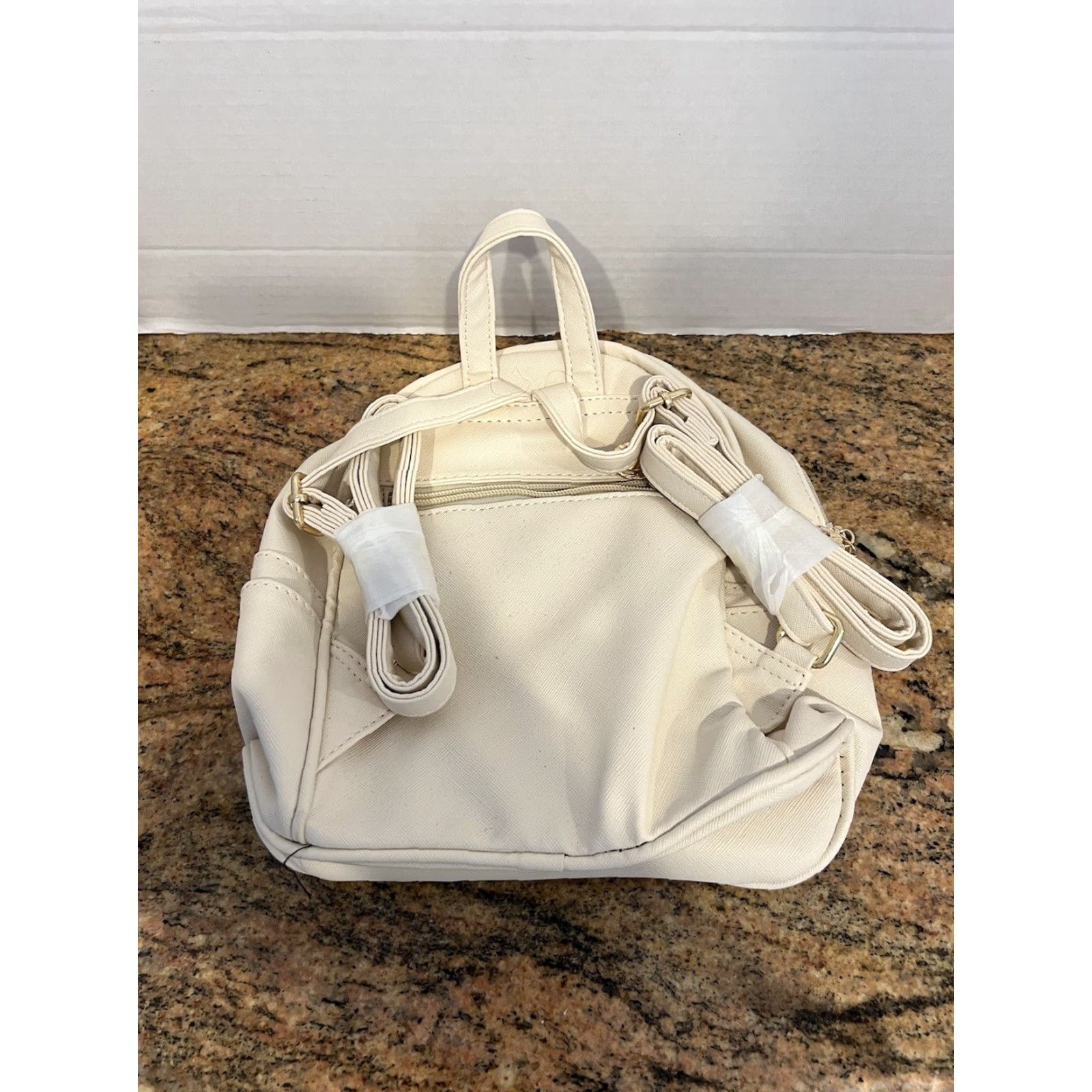 Vintage I IHAYNER Bowknot Ivory Leather Backpack Mini Backpack Purse for Women Pink Mini Bag Size ONE SIZE - 2 Thumbnail