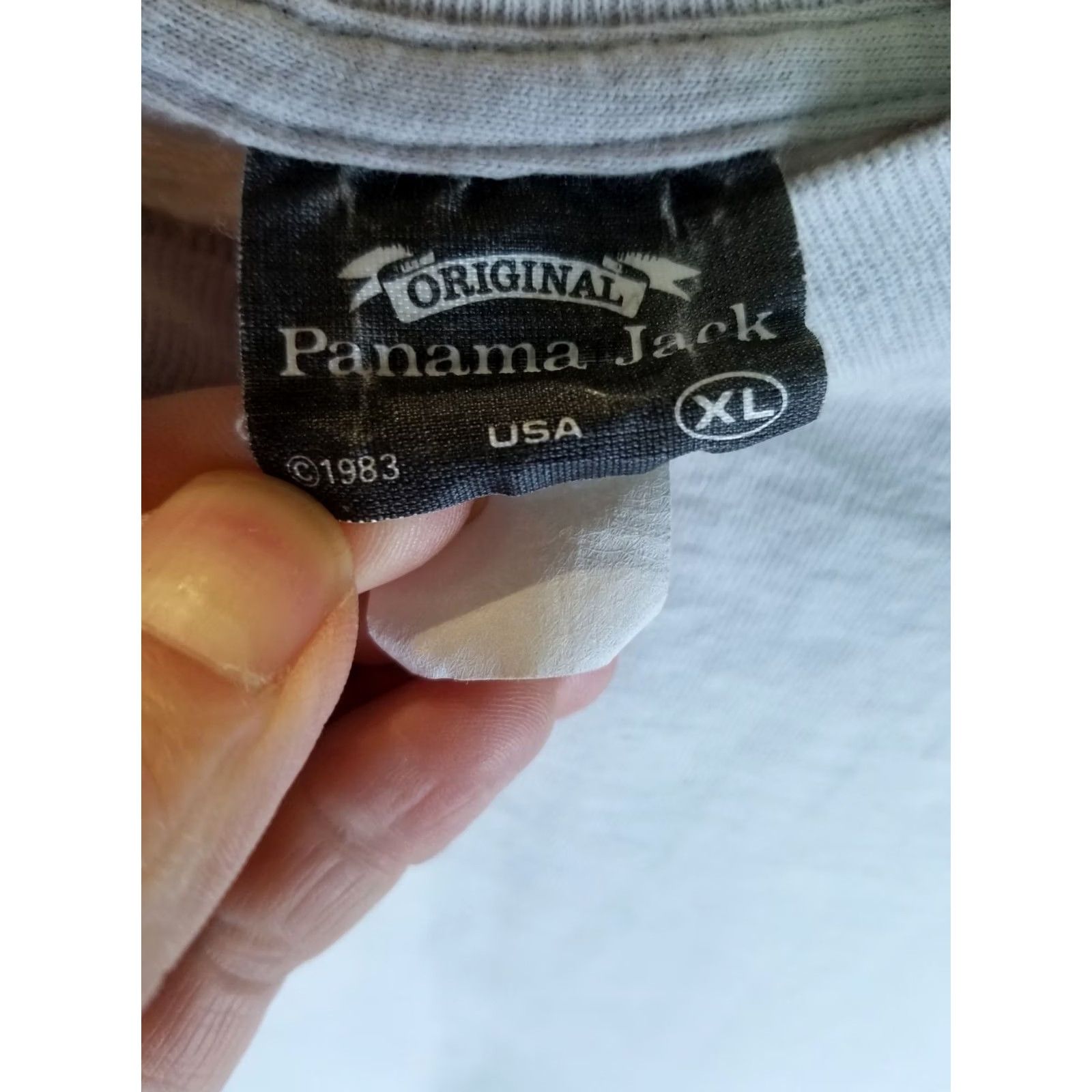 Panama Jack VINTAGE PANAMA JACK T-Shirt Shirt Long Sleeve Gray 1983 SZ M Mens Size US M / EU 48-50 / 2 - 5 Thumbnail