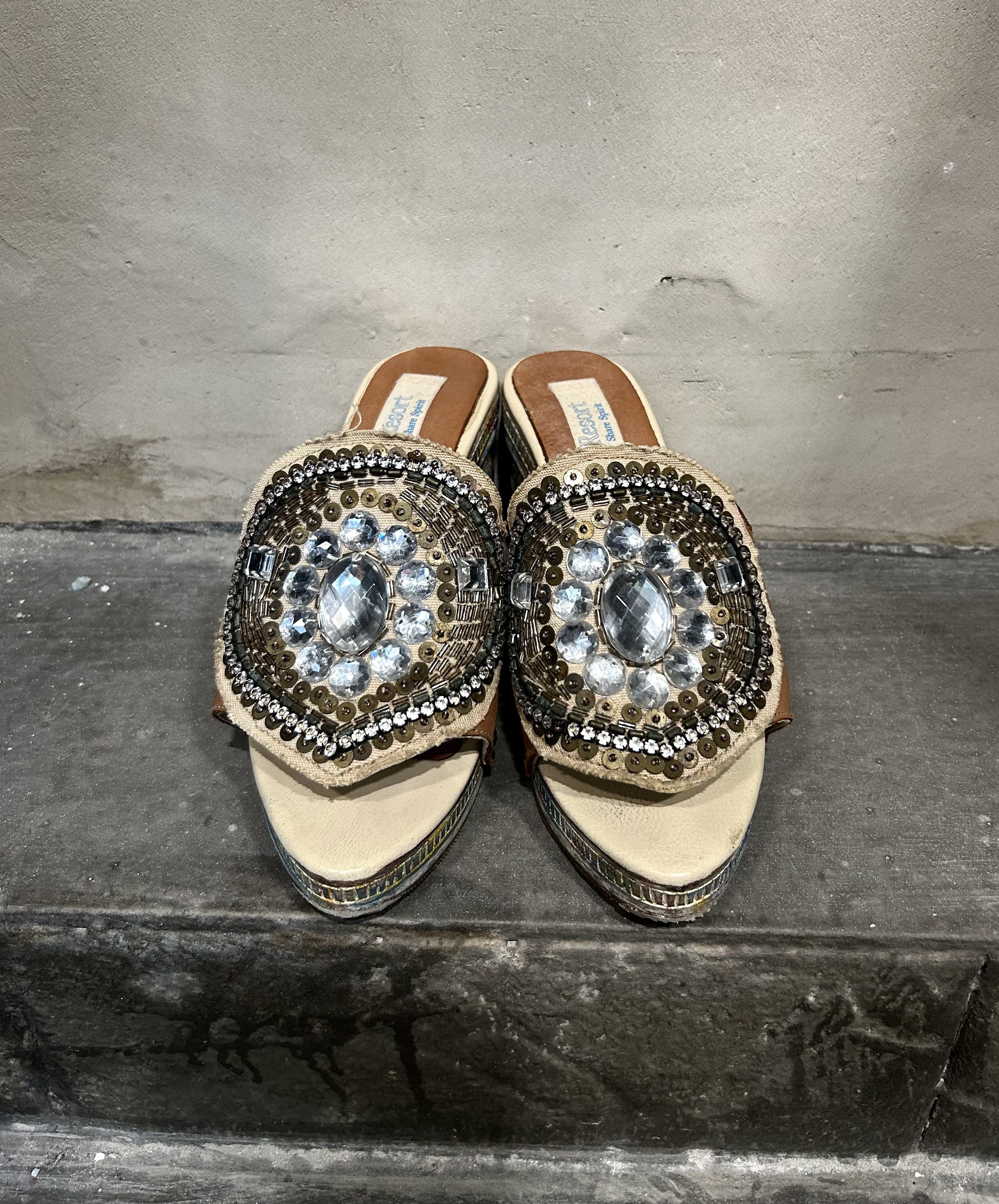 Share Spirit Homme Share Spirit Handmade Crystal Sole Heels Size US 6 / IT 36 - 1 Thumbnail