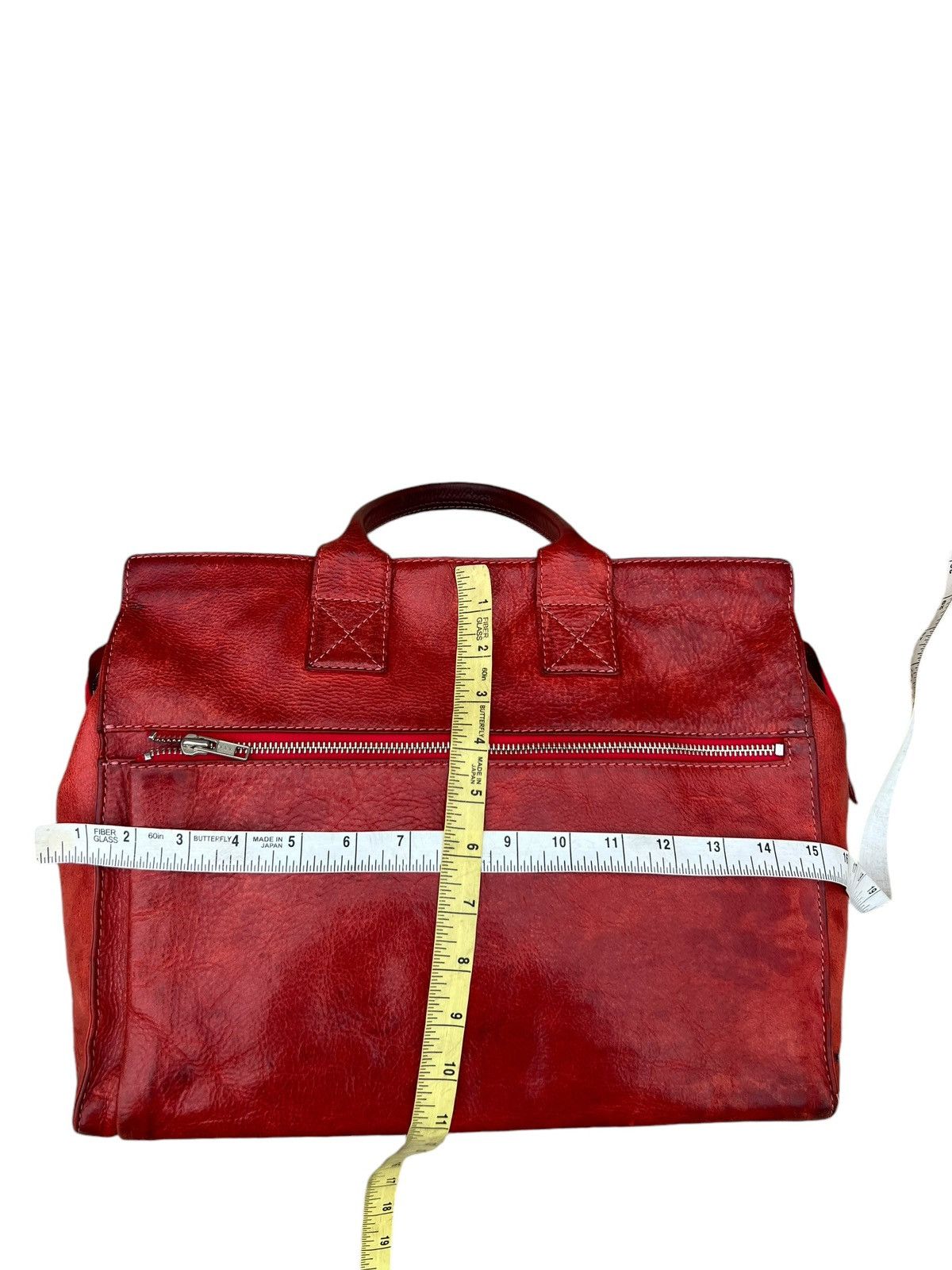 Japanese Brand Vintage PICCINO Tokyo Stains Patina Leather Bag Size ONE SIZE - 25 Thumbnail
