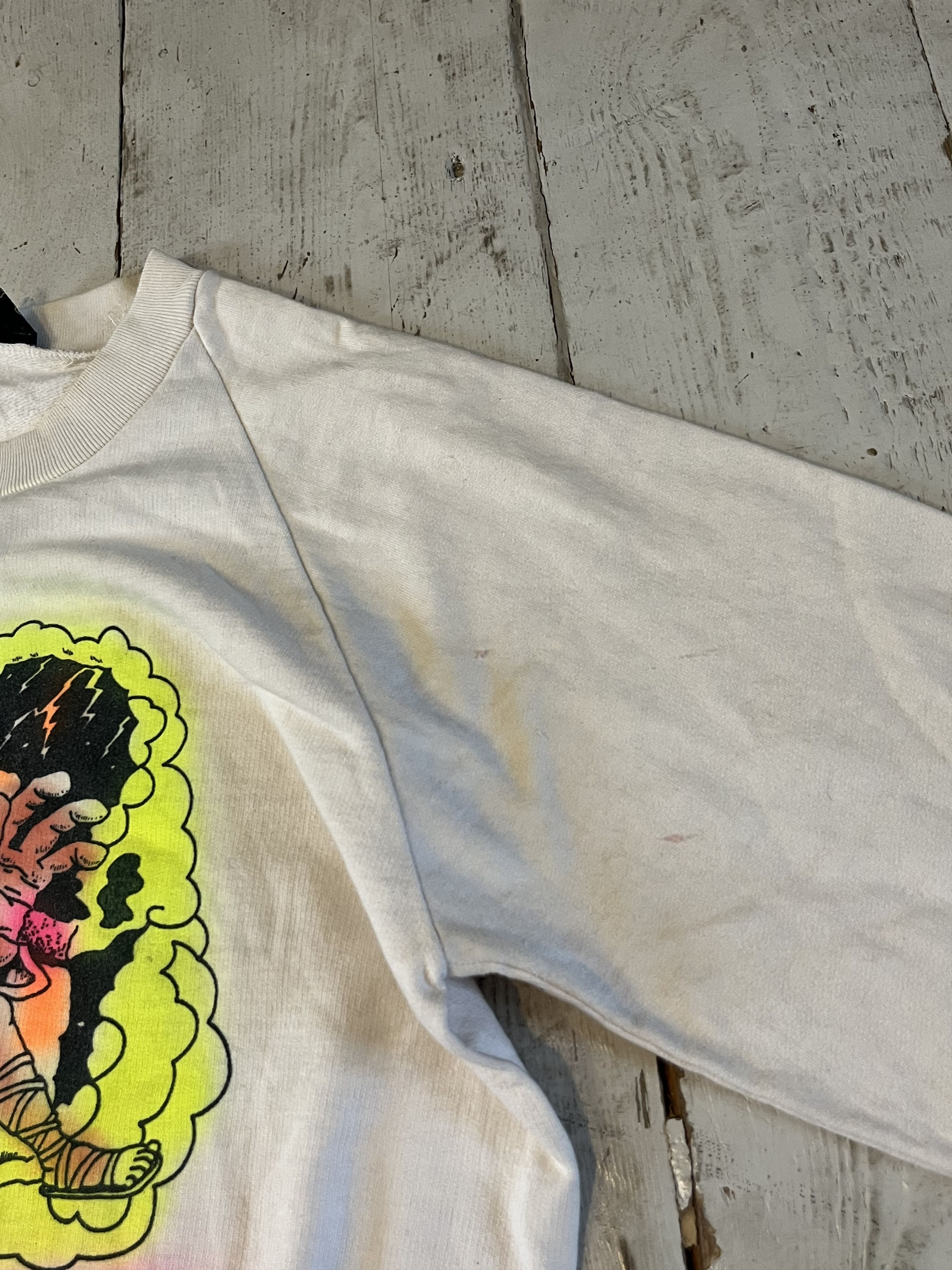 Vintage 80s Weed 420 God And On The Seventh Day Crewneck Size US M / EU 48-50 / 2 - 7 Thumbnail