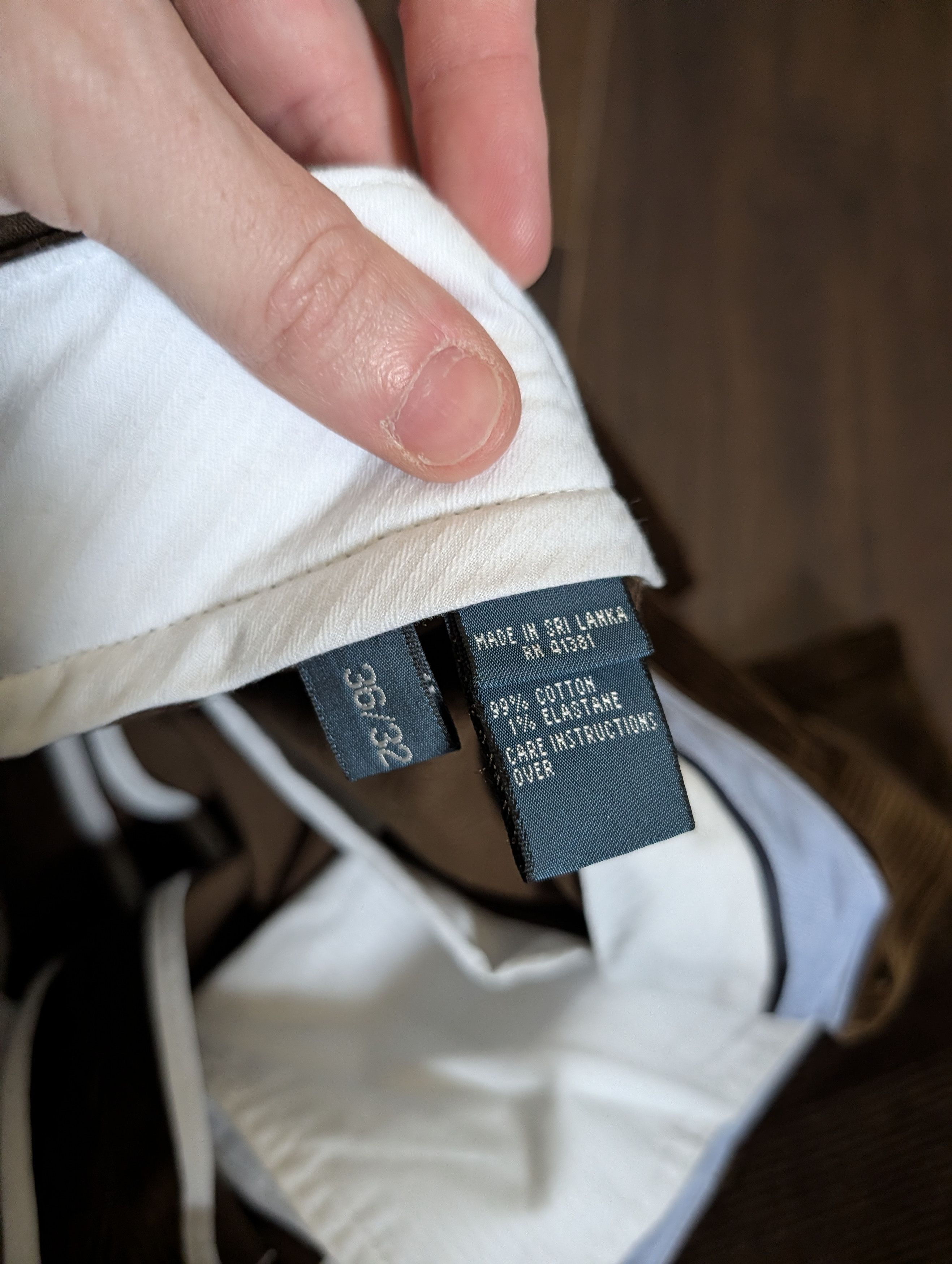 Polo Ralph Lauren Dark brown cotton corduroy Classic Fit mens pants 36x32 Size US 36 / EU 52 - 13 Thumbnail