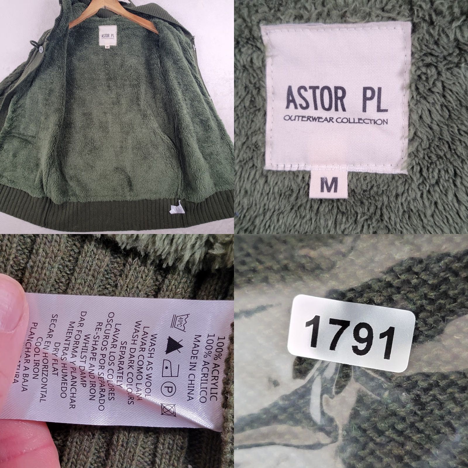 Vintage Astor PL Hoodie Zip Outerwear Collection Medium Green Size M / US 6-8 / IT 42-44 - 9 Thumbnail
