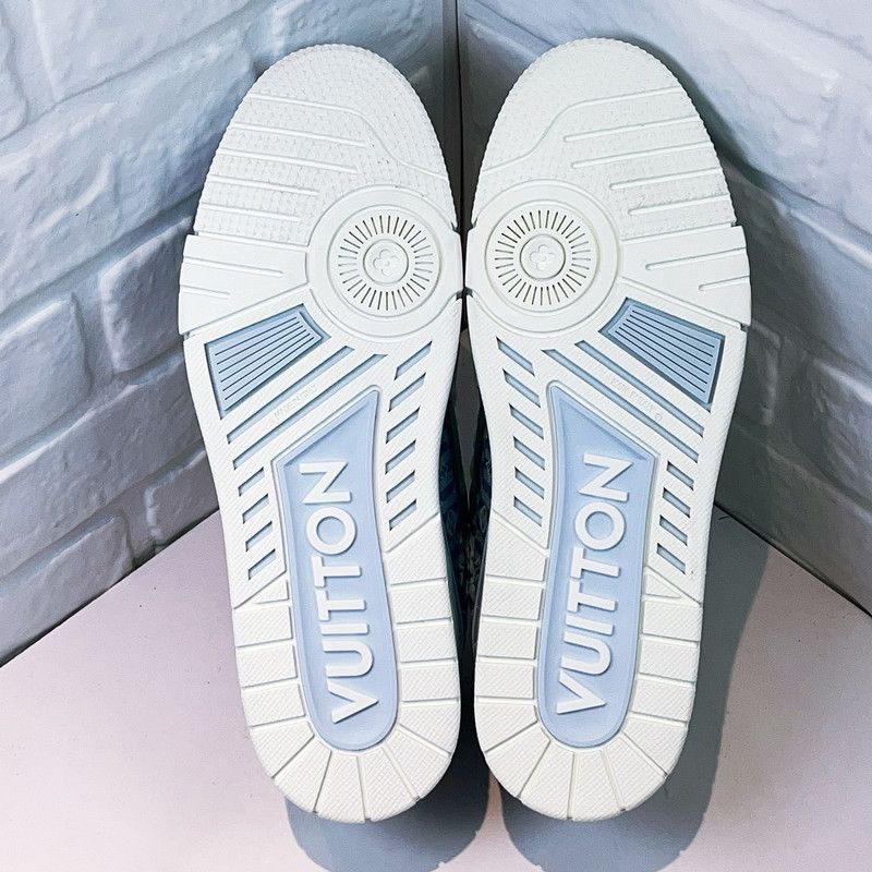 Louis Vuitton Louis Vuitton Blue Trainer Fashion Sneakers -2508 Size US 9.5 / EU 42-43 - 4 Thumbnail