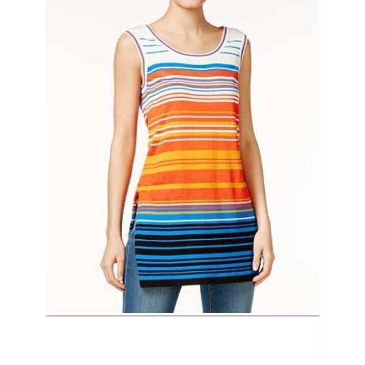 Other CeCe by Cynthia Steffe Sleeveless Striped Sweater Tunic, Sp Size S / US 4 / IT 40 - 1 Thumbnail