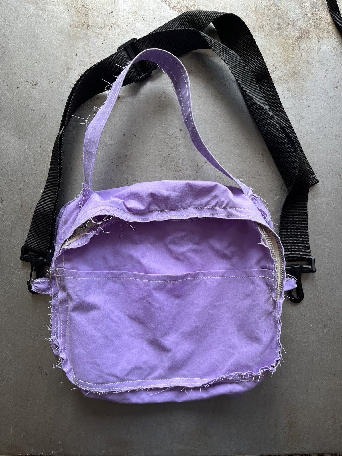 Camiel Fortgens Camiel Fortgens Waxed cotton lilac handbag | Grailed