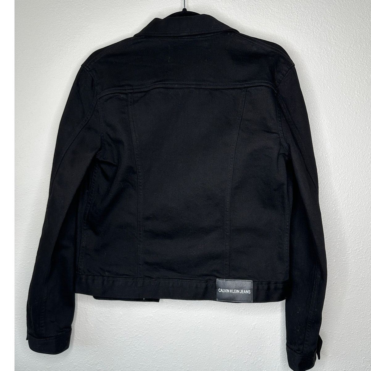 Calvin Klein Calvin Klein Black Denim Silver Button Collared Jean Jacket Size M / US 6-8 / IT 42-44 - 6 Thumbnail