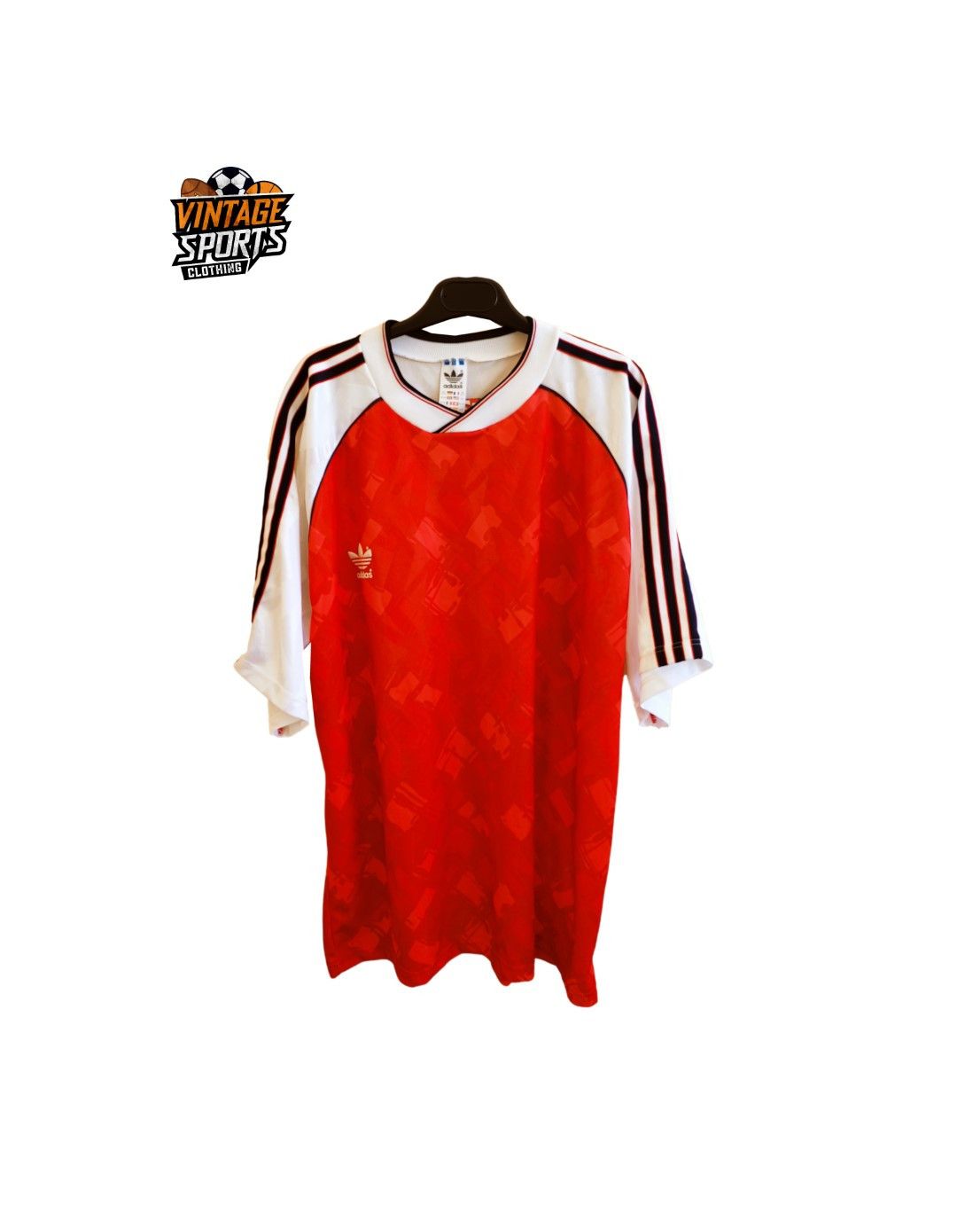 image of Vintage Adidas 1990S Soccer Jersey Red Arsenal 1991, Men's (Size XL)