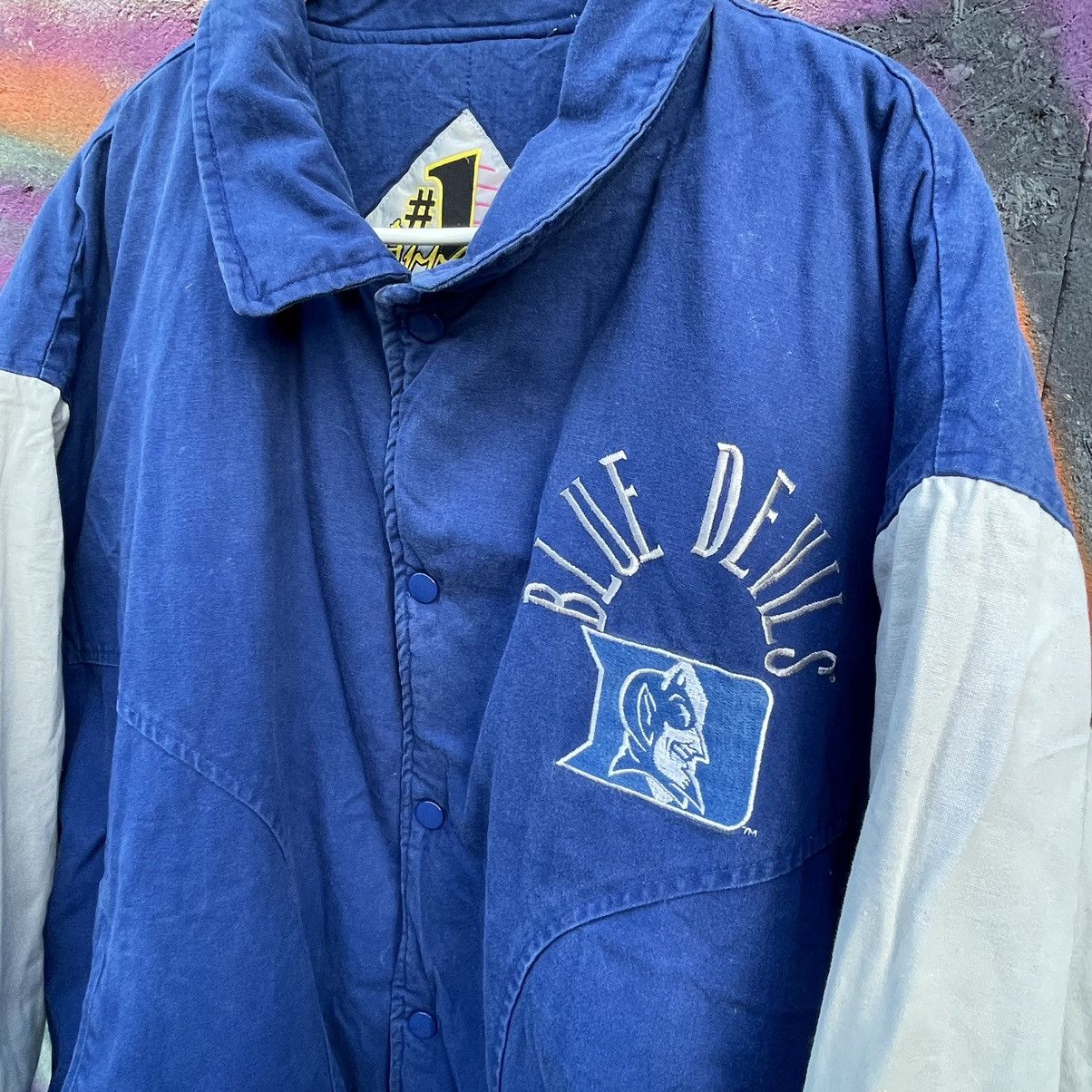 Japanese Brand × Vintage Vintage 90’s Blue Devils University Bomber Size US XL / EU 56 / 4 - 4 Thumbnail