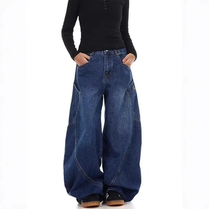 Japanese Brand Retro loose wide leg pocket jeans Size US 32 / EU 48 - 6 Thumbnail