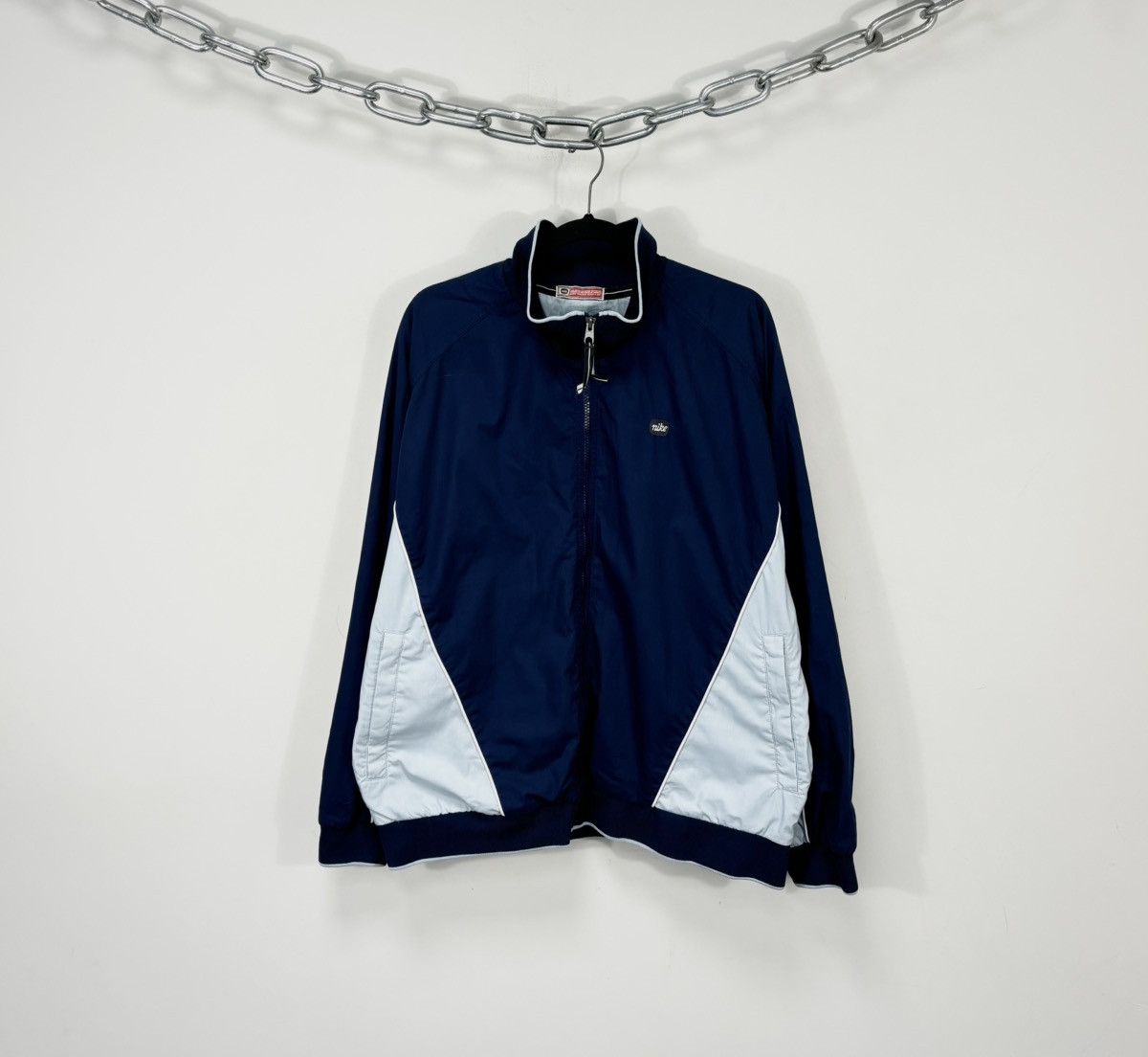 Nike Vintage Nike Y2K Retro Hip Hop Hype Navy Blue Track Jacket Size US XL / EU 56 / 4 - 1 Thumbnail