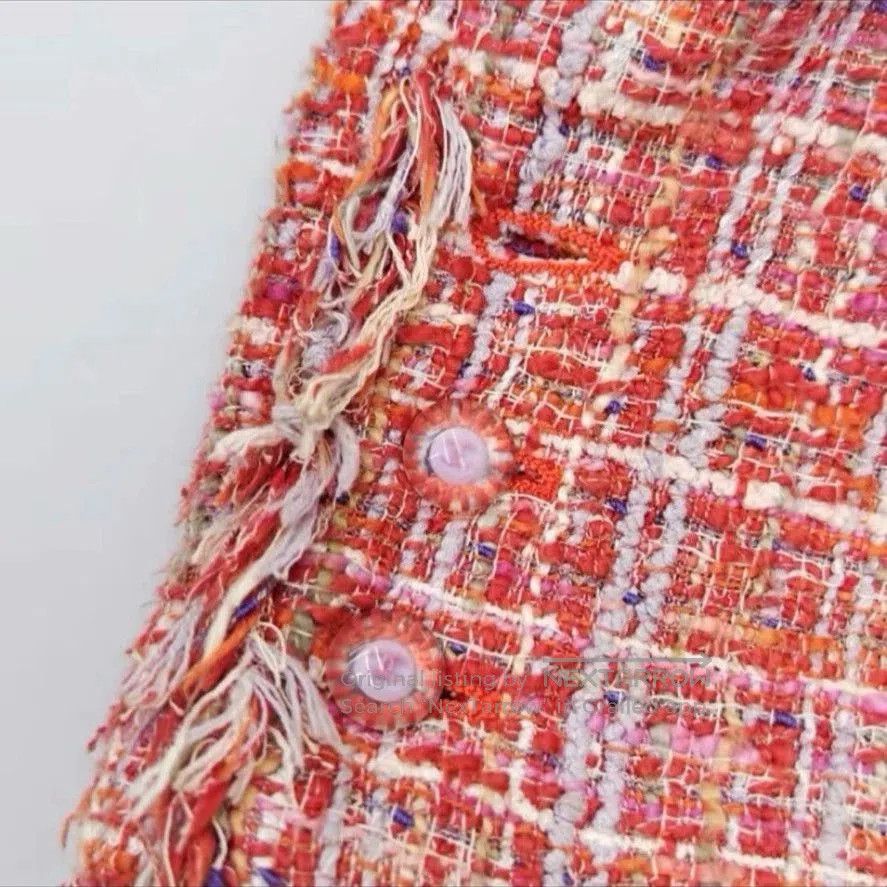 Chanel Chanel Vintage 04P Tweed Fringe Jacket. Size US XS / EU 42 / 0 - 7 Thumbnail
