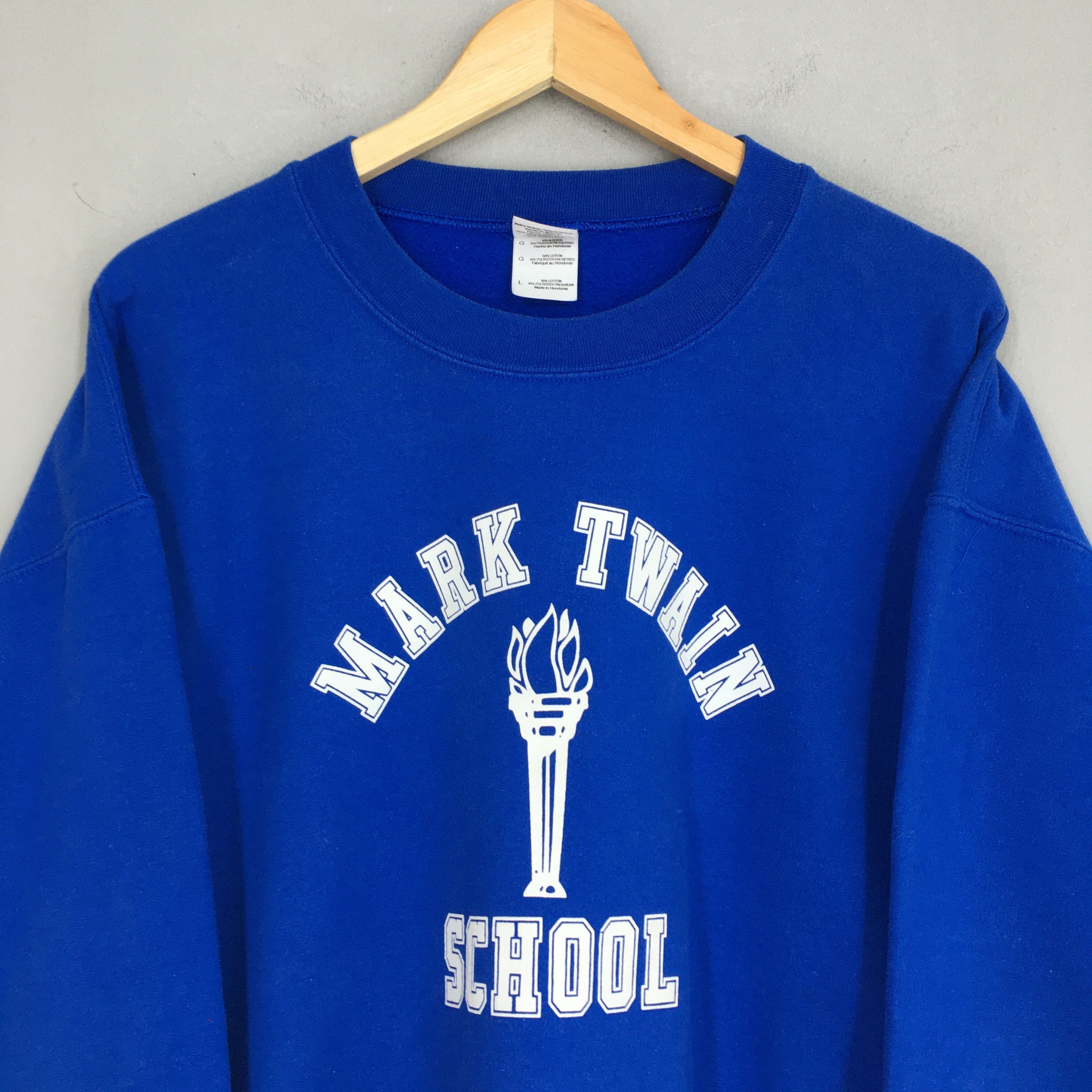 NCAA × Vintage Vintage Mark Twain School Blue Sweatshirt Large Size US L / EU 52-54 / 3 - 2 Thumbnail