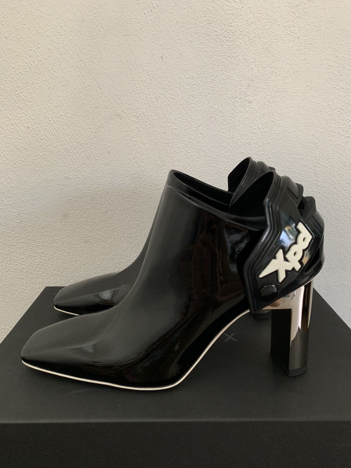 1017 ALYX 9SM Alyx Black Vernice Aw Moto Heel Size US 7 / IT 37 - 3 Thumbnail
