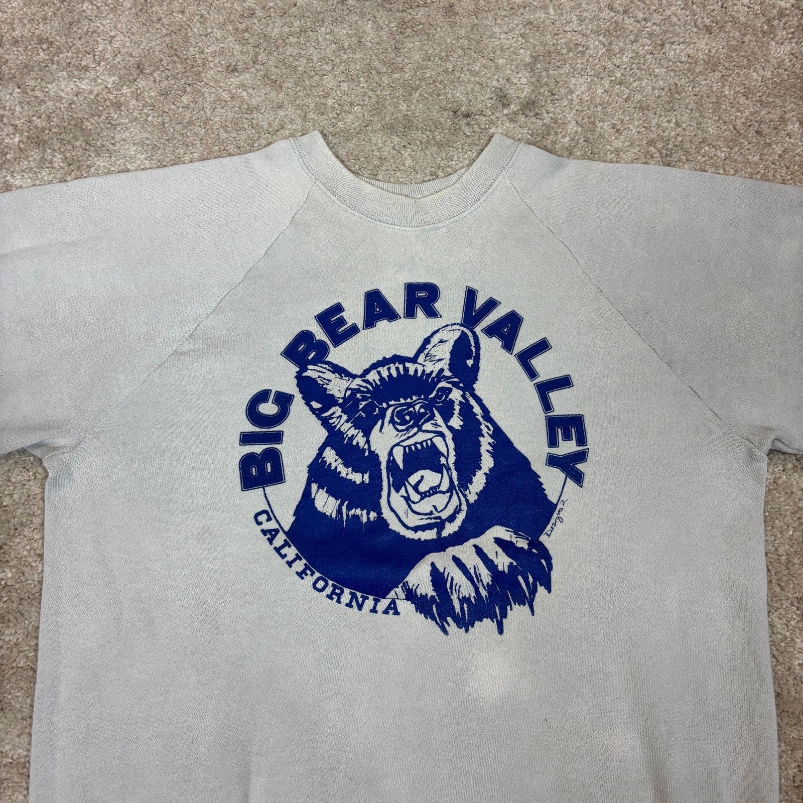 Vintage Vintage Big Bear Valley Raglan Crew Sweatshirt Pullover Lg Size US L / EU 52-54 / 3 - 2 Thumbnail
