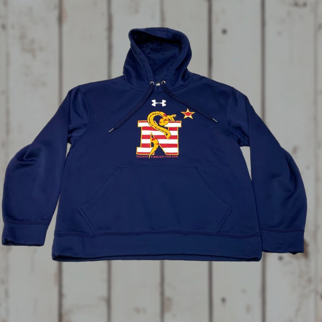 Under Armour Under Armour Hoodie Pullover Men's Small US Navy Don't Tread On Me Snake Logo Size US S / EU 44-46 / 1 - 1 Thumbnail