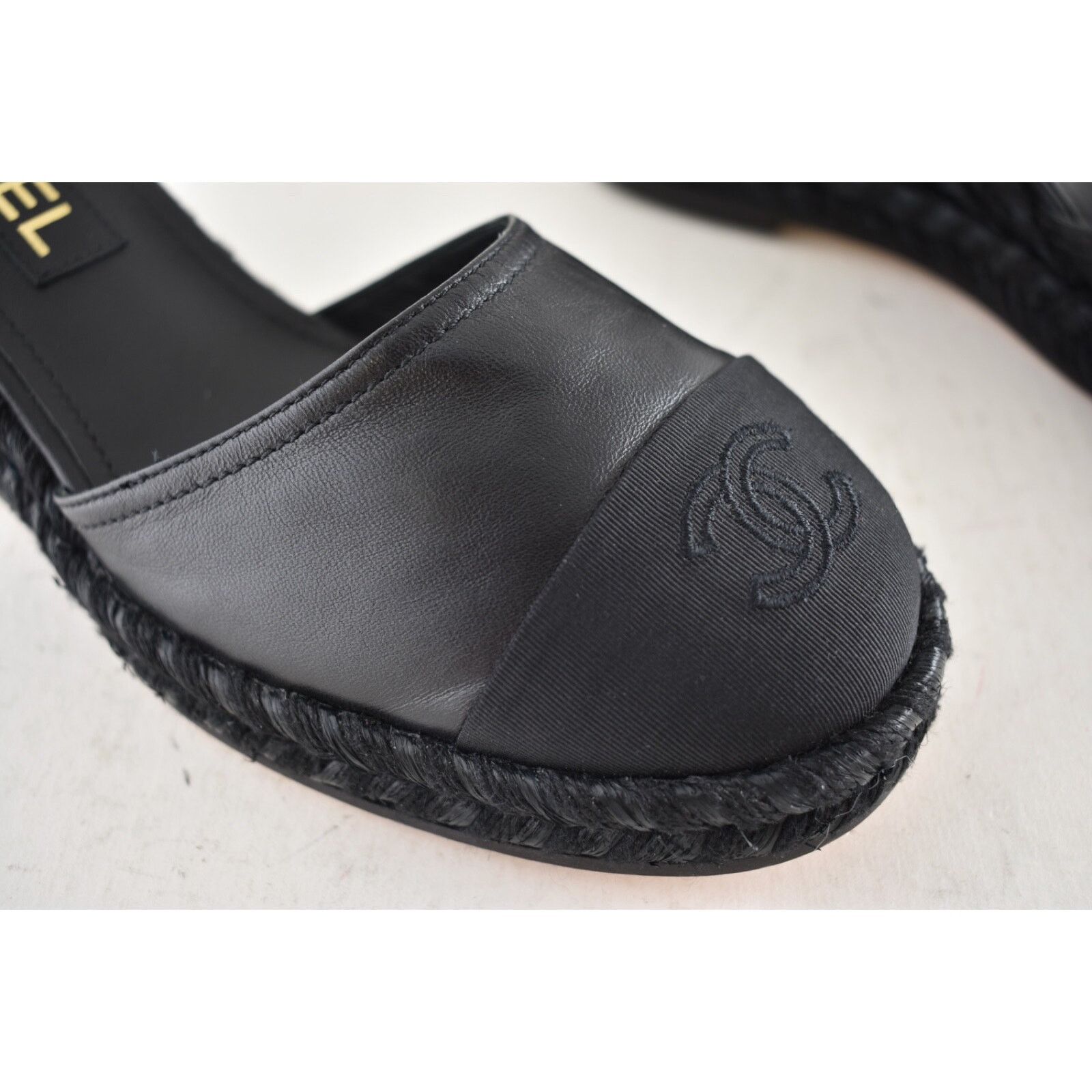 Chanel Chanel 23P Black Lambskin Cord Espadrille CC Logo Ankle Size US 8 / IT 38 - 5 Thumbnail