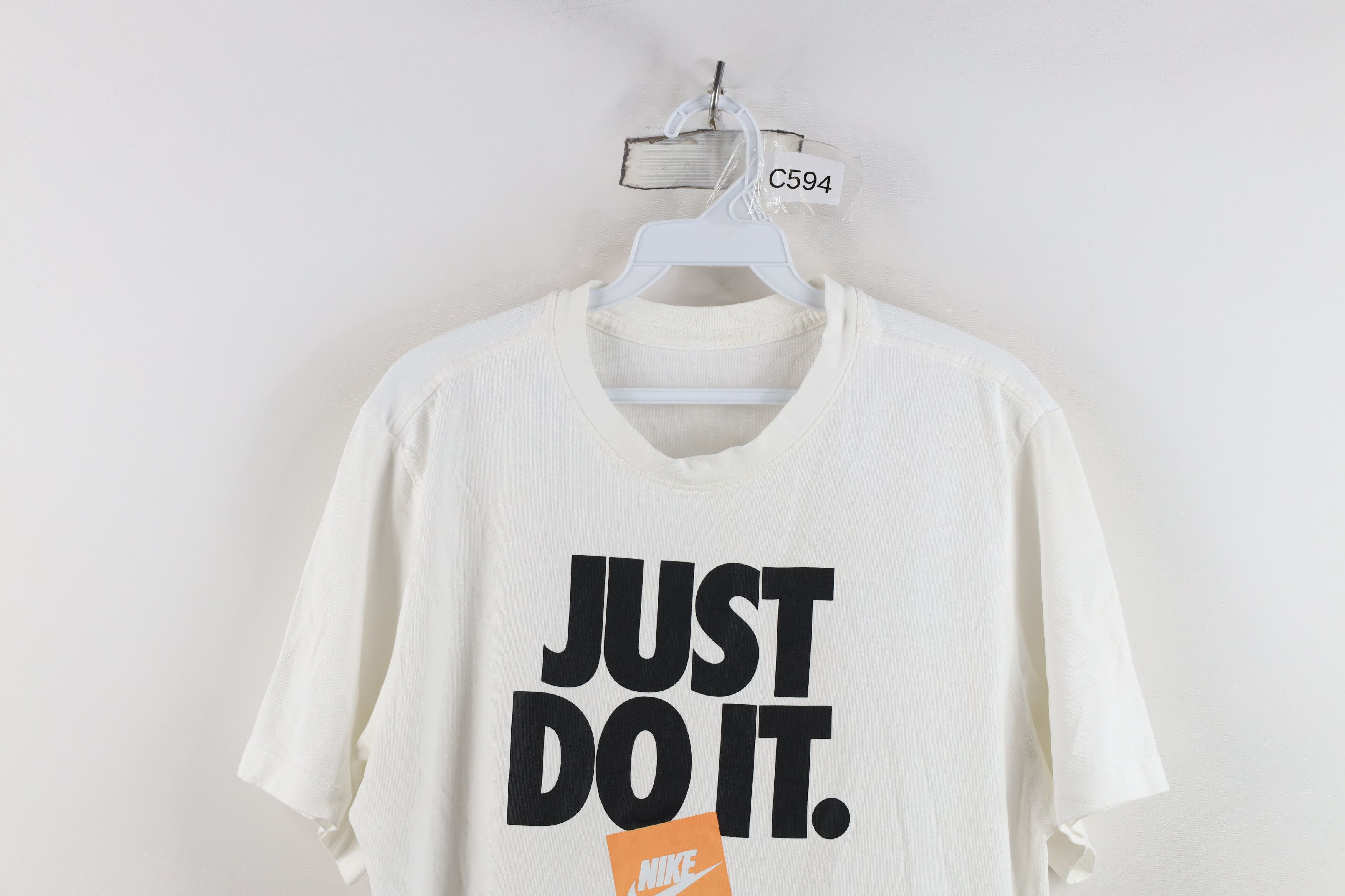 Nike Nike Spell Box Logo Just Do It Short Sleeve T-Shirt White Size US M / EU 48-50 / 2 - 2 Thumbnail