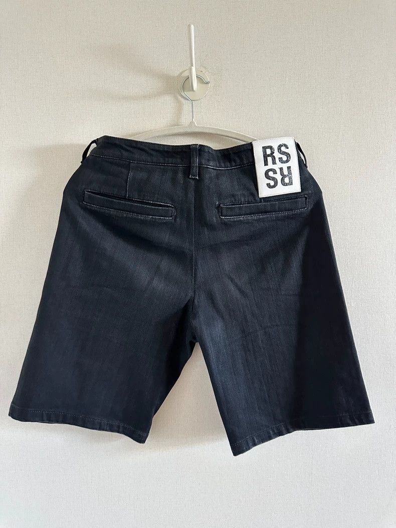 Raf Simons Raf simons Classic black and white LOGO black denim shorts Size US 28 / EU 44 - 1 Thumbnail