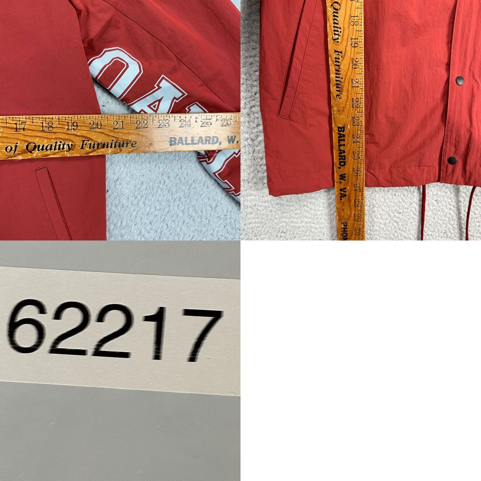 Oakley Oakley Snap Jacket Mens Medium Red Graphic Lined Button Up Collared Jacket Outer Size US M / EU 48-50 / 2 - 8 Thumbnail