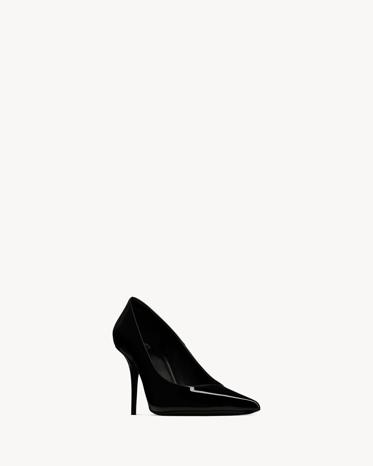 Saint Laurent Paris o1bcso1str0426 Norma Pumps In Patent Leather in Black Size US 7 / IT 37 - 2 Thumbnail