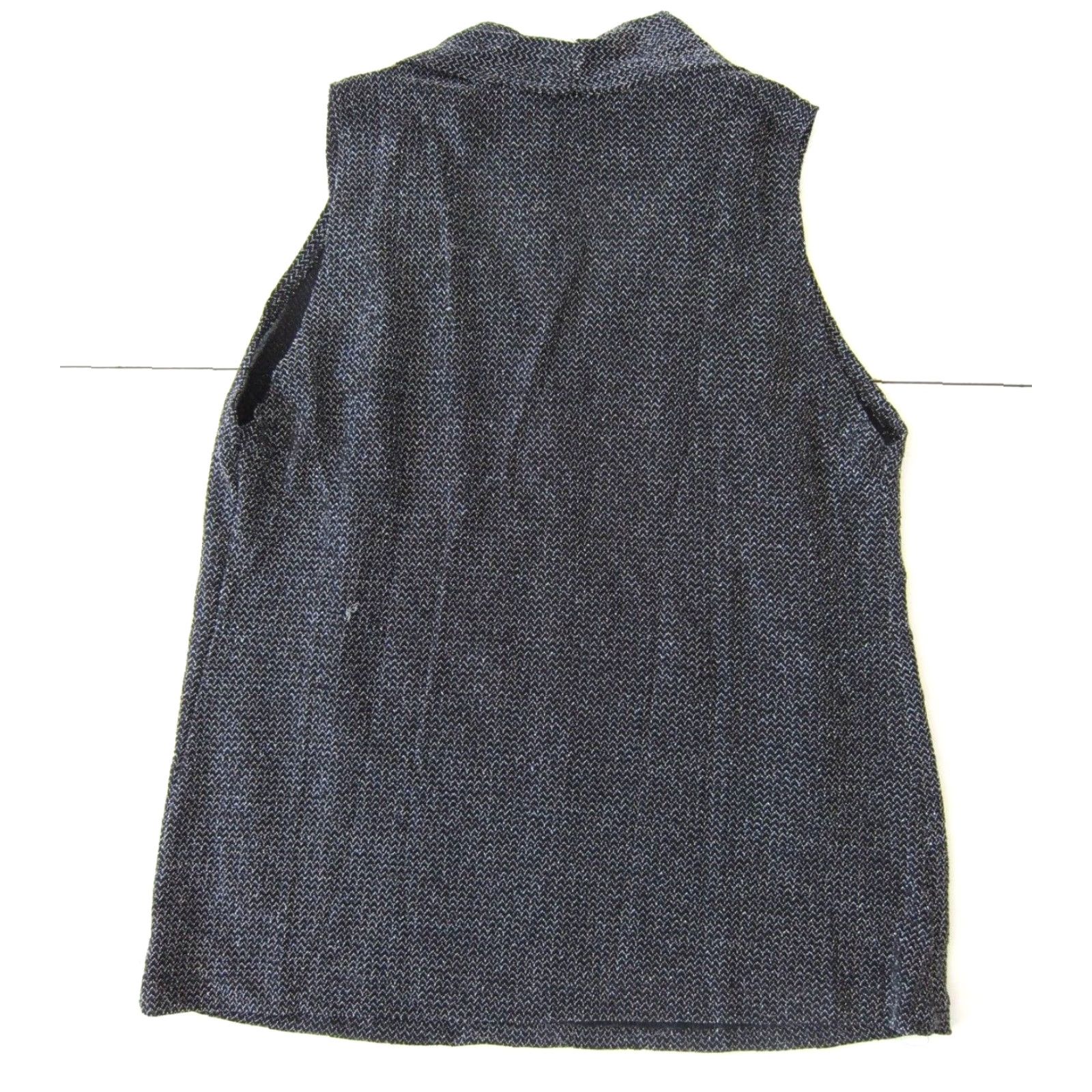 Vintage Grace Elements Blouse XL Sleeveless V-Neck Silver Metallic Sparkle Women NWT Size XL / US 12-14 / IT 48-50 - 2 Thumbnail