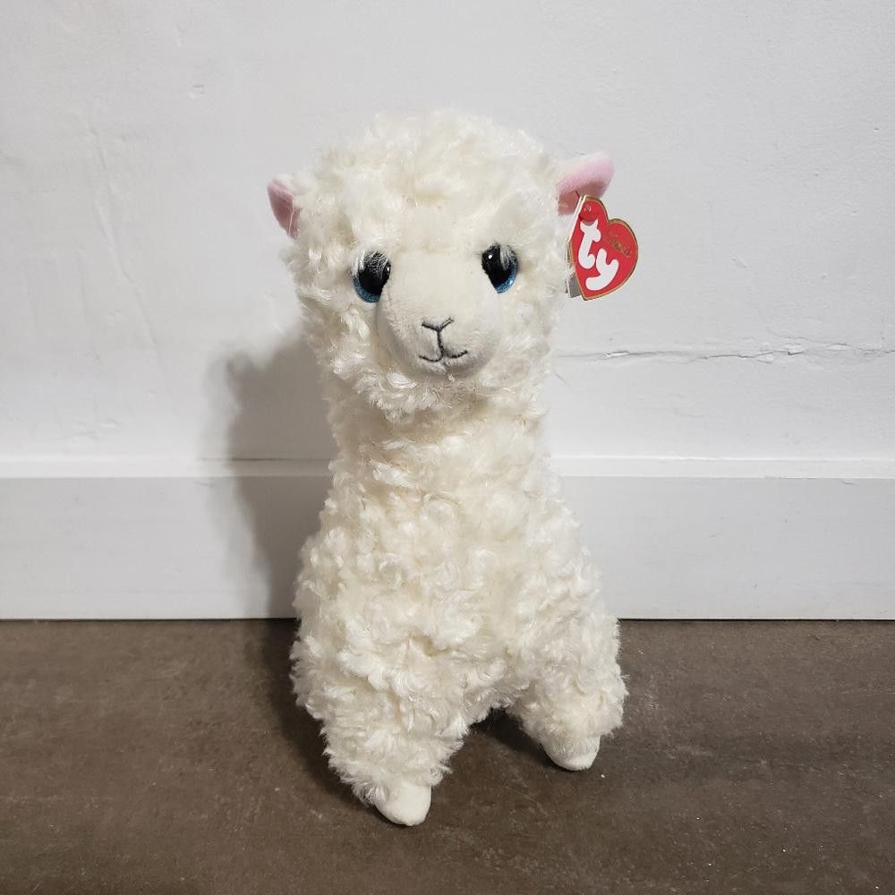 Designer White Classic Llama Lily TY Plush Collectible Size ONE SIZE - 1 Thumbnail