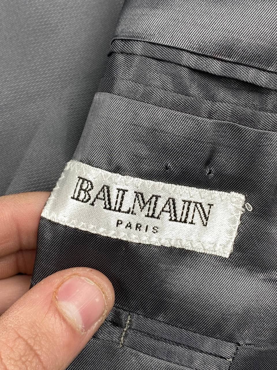 Balmain Balmain Wool Classic Suit Blazer And Pants Men Size 44L Gray Size 44L - 5 Thumbnail