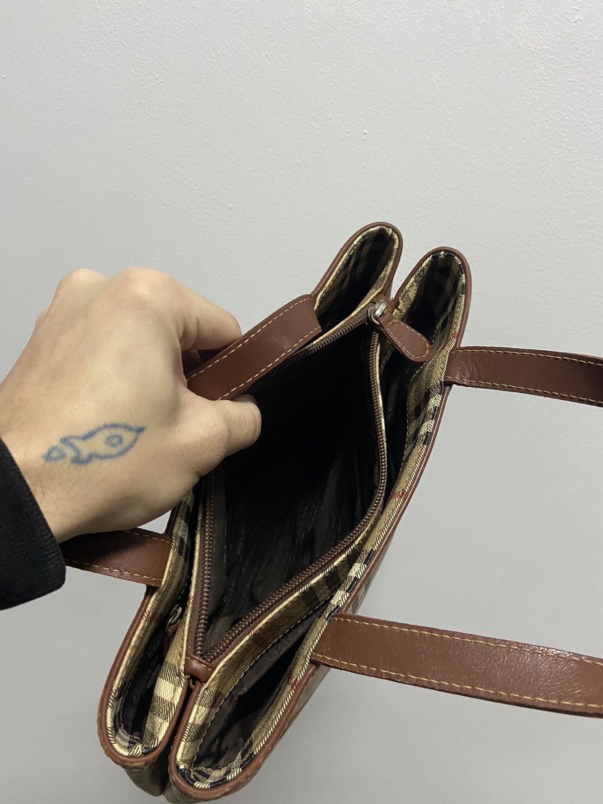 Burberry × Vintage Burberry nova check bag vintage canvas luxury Size ONE SIZE - 6 Thumbnail