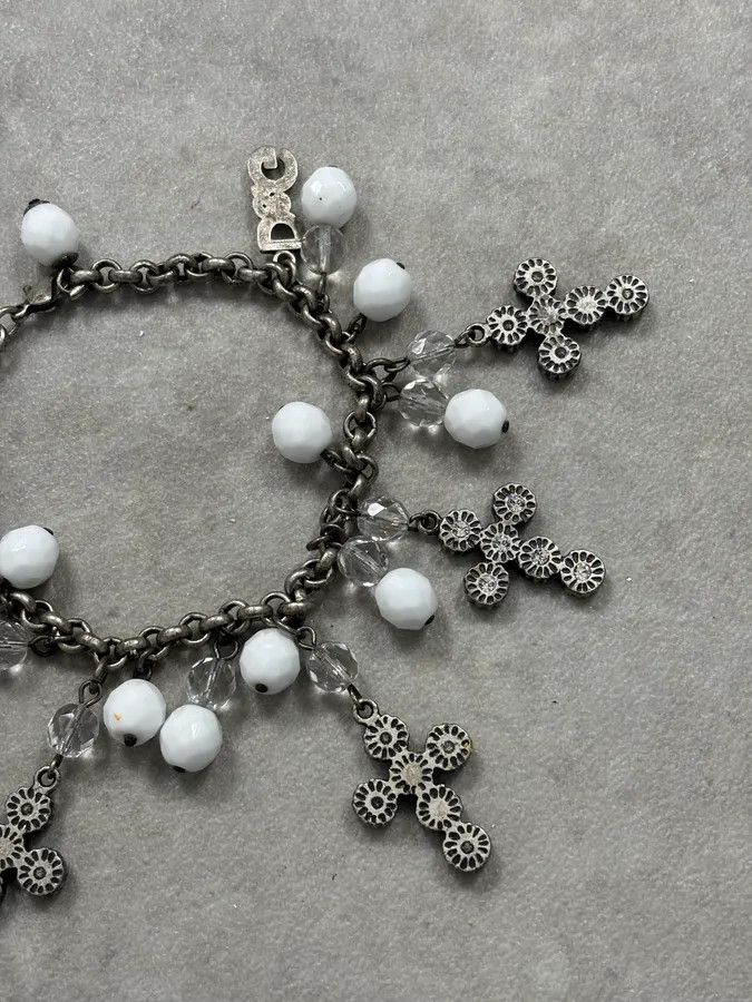 Dolce & Gabbana Dolce & Gabbana Silver Metal Charm Cross Bracelet Size ONE SIZE - 5 Thumbnail