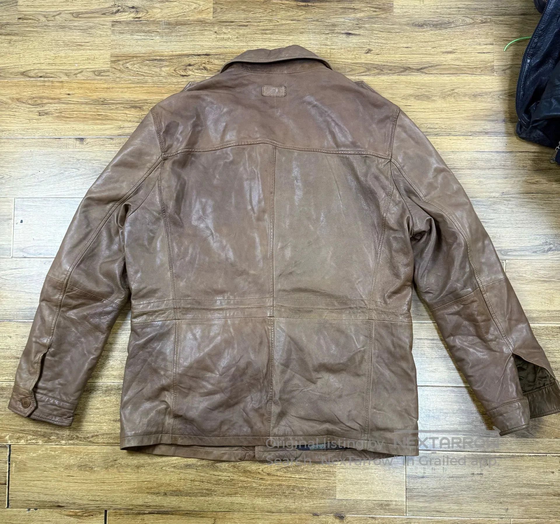 VINNY's Vintage 70s 80s Leather Jacket. Size US XL / EU 56 / 4 - 2 Thumbnail