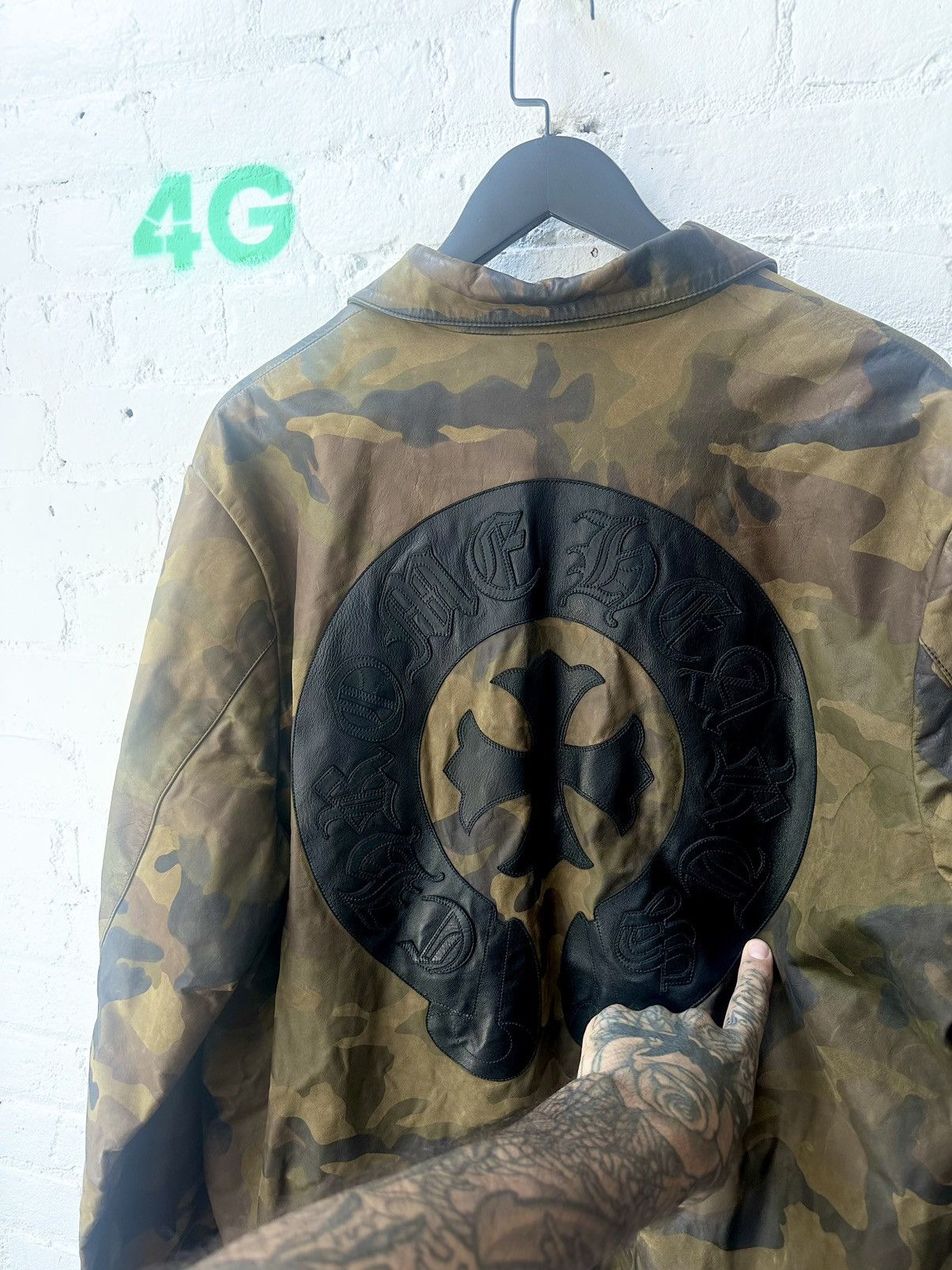 Chrome Hearts Chrome Hearts XXL 2XL CAMO CROSS PATCH LEATHER JACKET Size US XXL / EU 58 / 5 - 2 Thumbnail