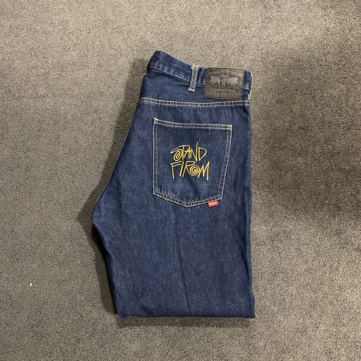 Stussy Vintage 2001 Old Stussy "Stand Firm" Rough & Rugged Jeans Size US 38 / EU 54 - 1 Thumbnail