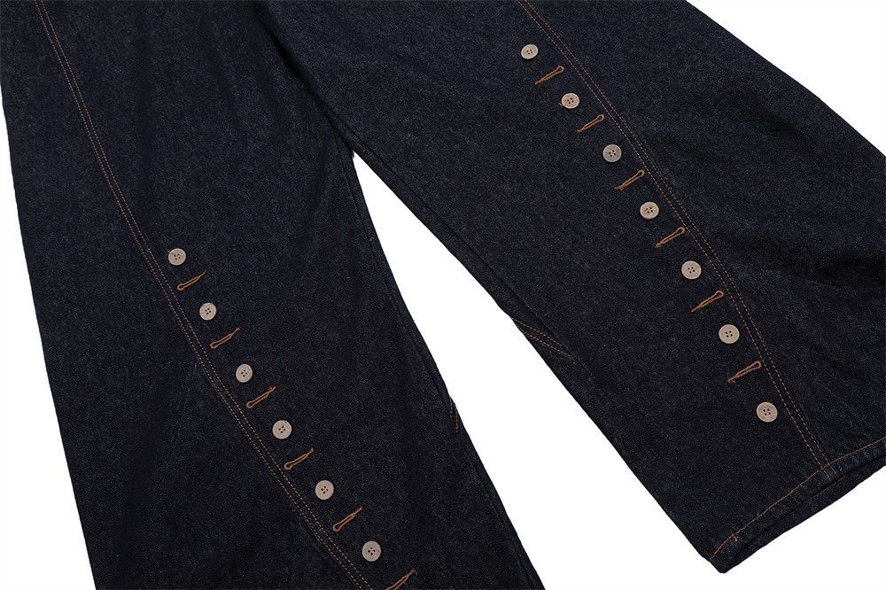 Japanese Brand × Jean Men's American button-down loose wide-leg scimitar jeans Size US 32 / EU 48 - 6 Thumbnail
