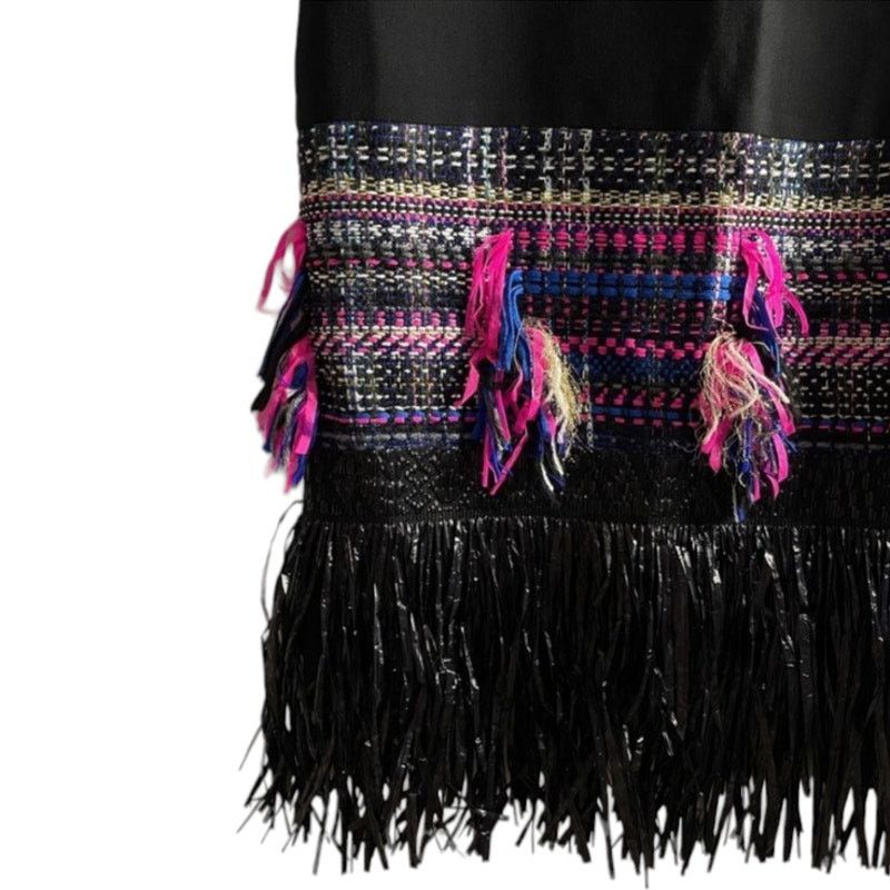 MILLY MILLY Black Multi Color-Couture Tweed Fringe Dress. Sz 4 New Size S / US 4 / IT 40 - 7 Thumbnail