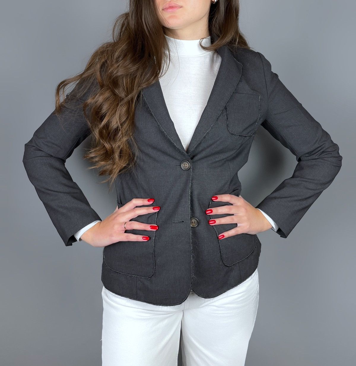 Brunello Cucinelli Brunello Cucinelli Wool Applique Pocket Blazer Jacket 40 Size S / US 4 / IT 40 - 10 Thumbnail