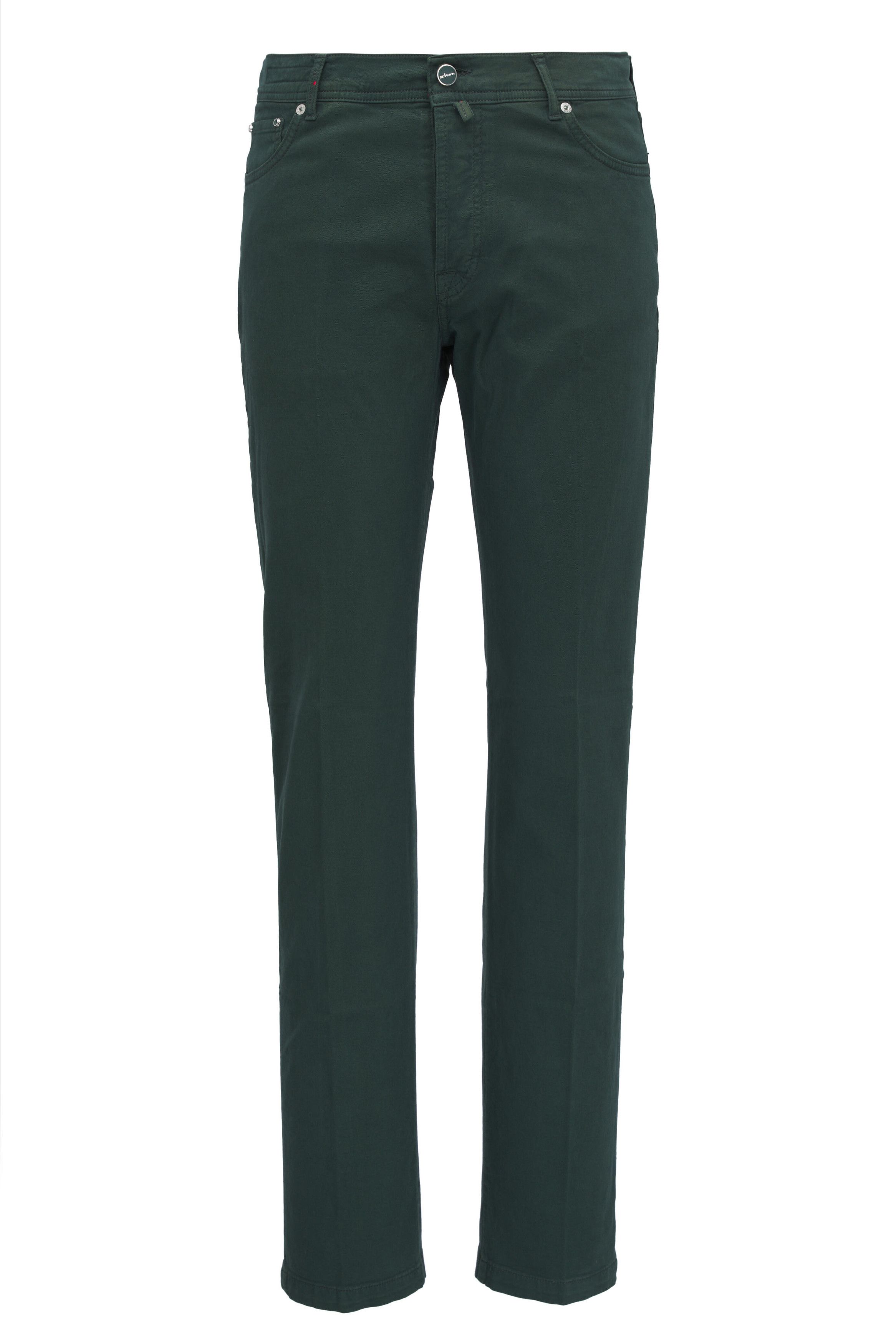 Kiton o1mtch0225 Cotton & Cashmere Five Pocket Pant in Green Size US 34 / EU 50 - 1 Thumbnail