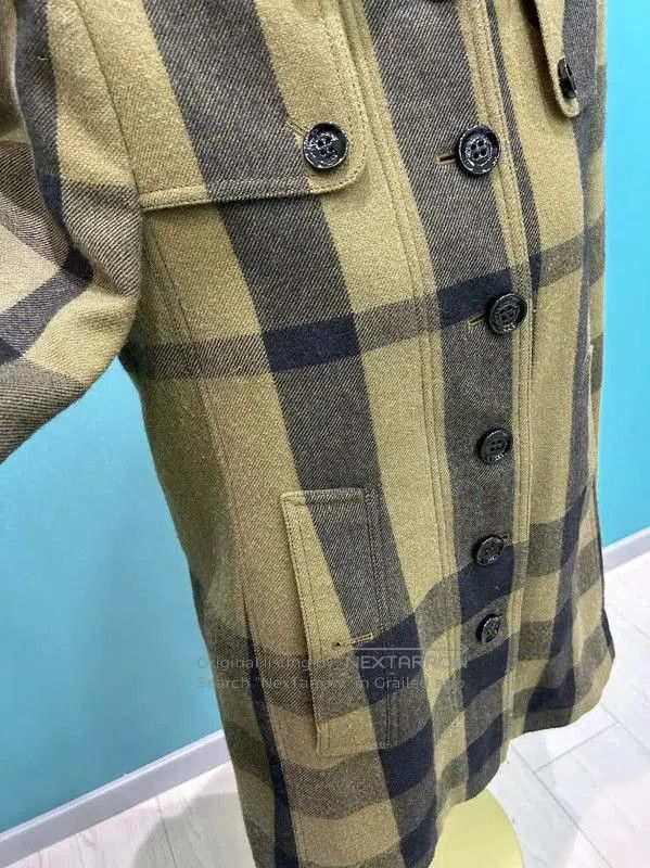 Burberry Burberry Green Wool Check Pattern Long Coat. Size M / US 6-8 / IT 42-44 - 5 Thumbnail