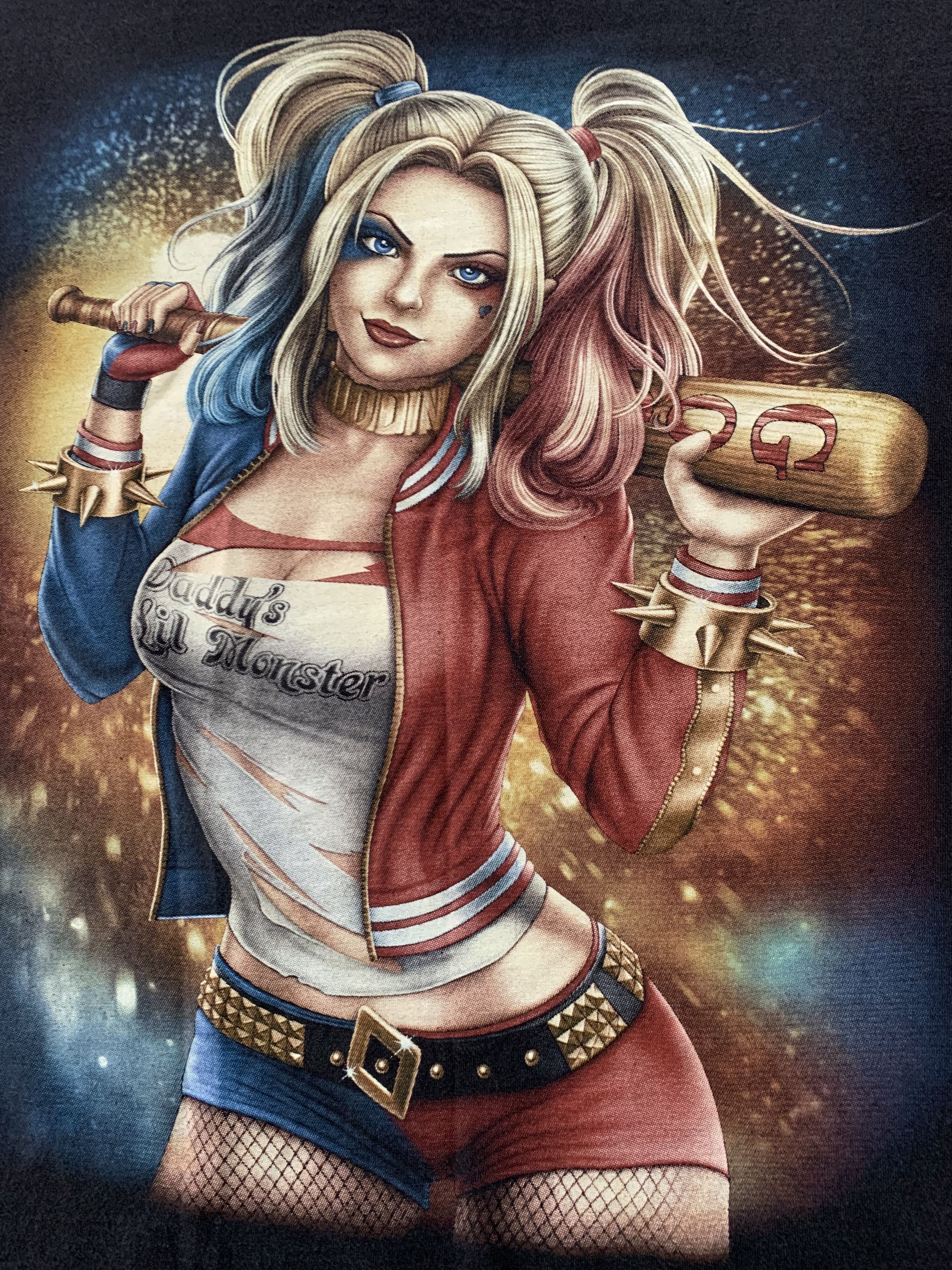 DC Comics Rare Vintage Harley Quinn Big Print T Shirt Size US L / EU 52-54 / 3 - 4 Thumbnail
