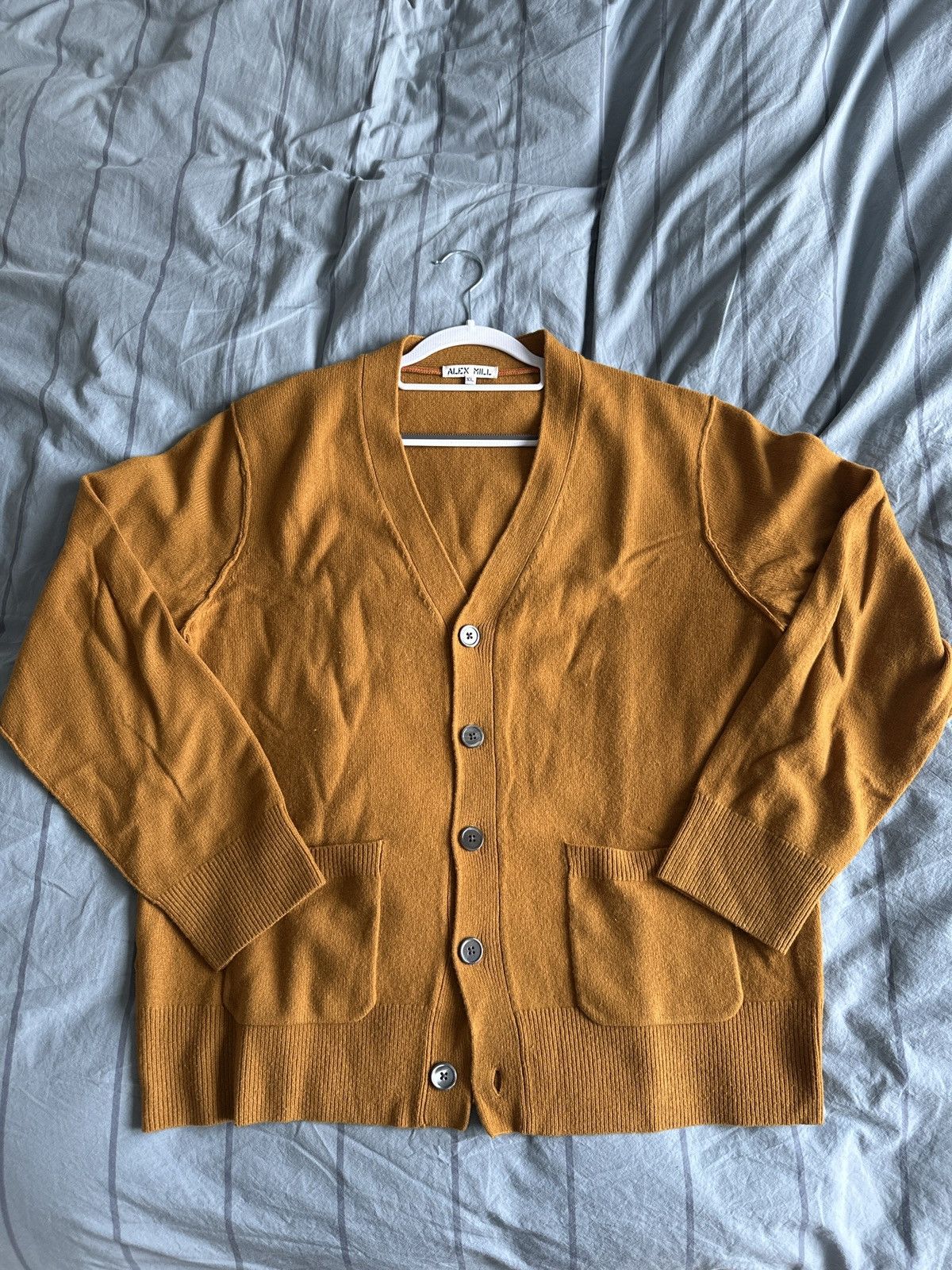 Alex Mill Alex Mill Yellow Wool Cardigan Size US XL / EU 56 / 4 - 3 Thumbnail