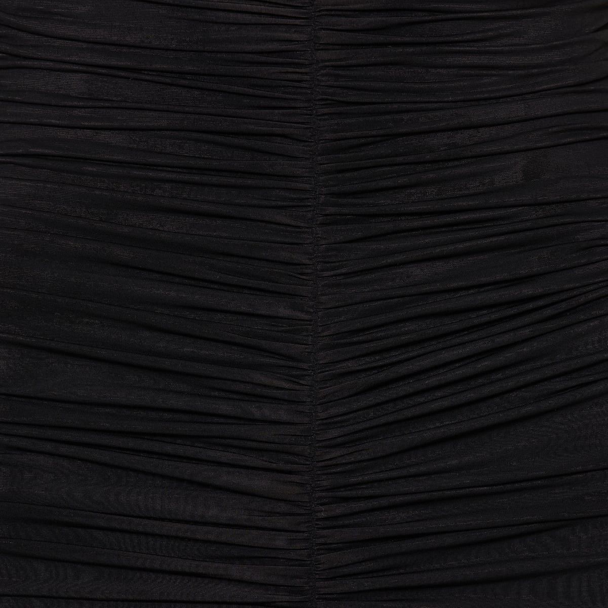 Saint Laurent Paris o1s1wg111024 Draped Jersey Mini Dress in Black Size S / US 4 / IT 40 - 5 Thumbnail
