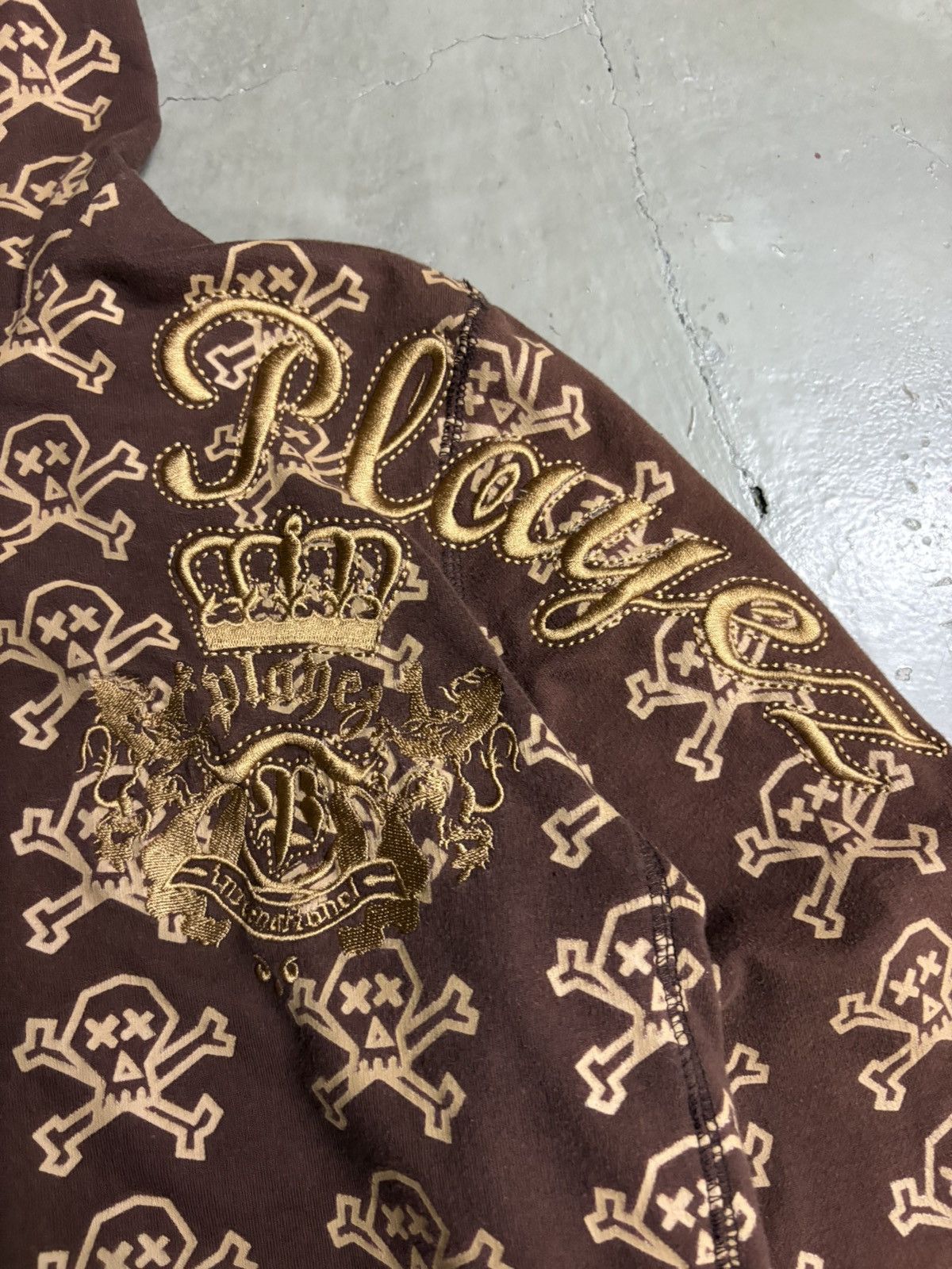 KMRii International Playez Skulls Stussy Inspired hoodie distress Size US L / EU 52-54 / 3 - 8 Thumbnail