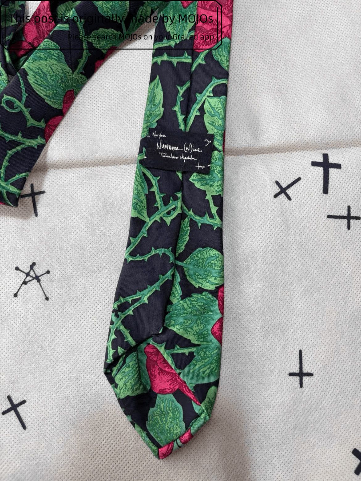 Number (N)ine Number Nine 06SS Roses Pattern Tie Size ONE SIZE - 2 Thumbnail