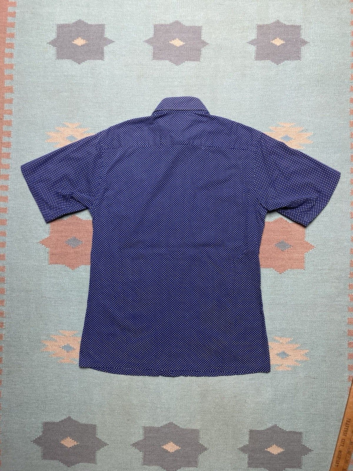 Vintage Vintage 1970s button shirt polka dot indigo blue Enro medium Size US M / EU 48-50 / 2 - 6 Thumbnail