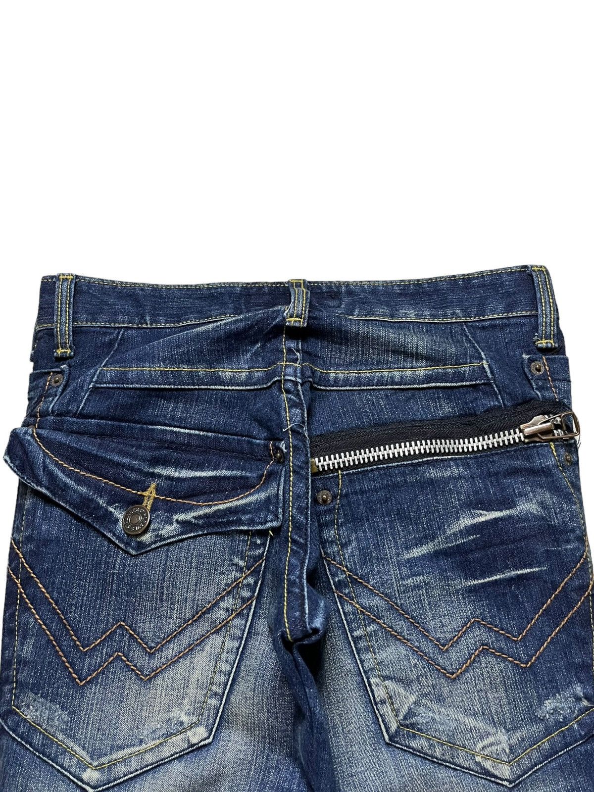 Japanese Brand Vintage Japanese Brand Sick Mud Wash Distressed Flare Jeans Size 29" - 9 Thumbnail